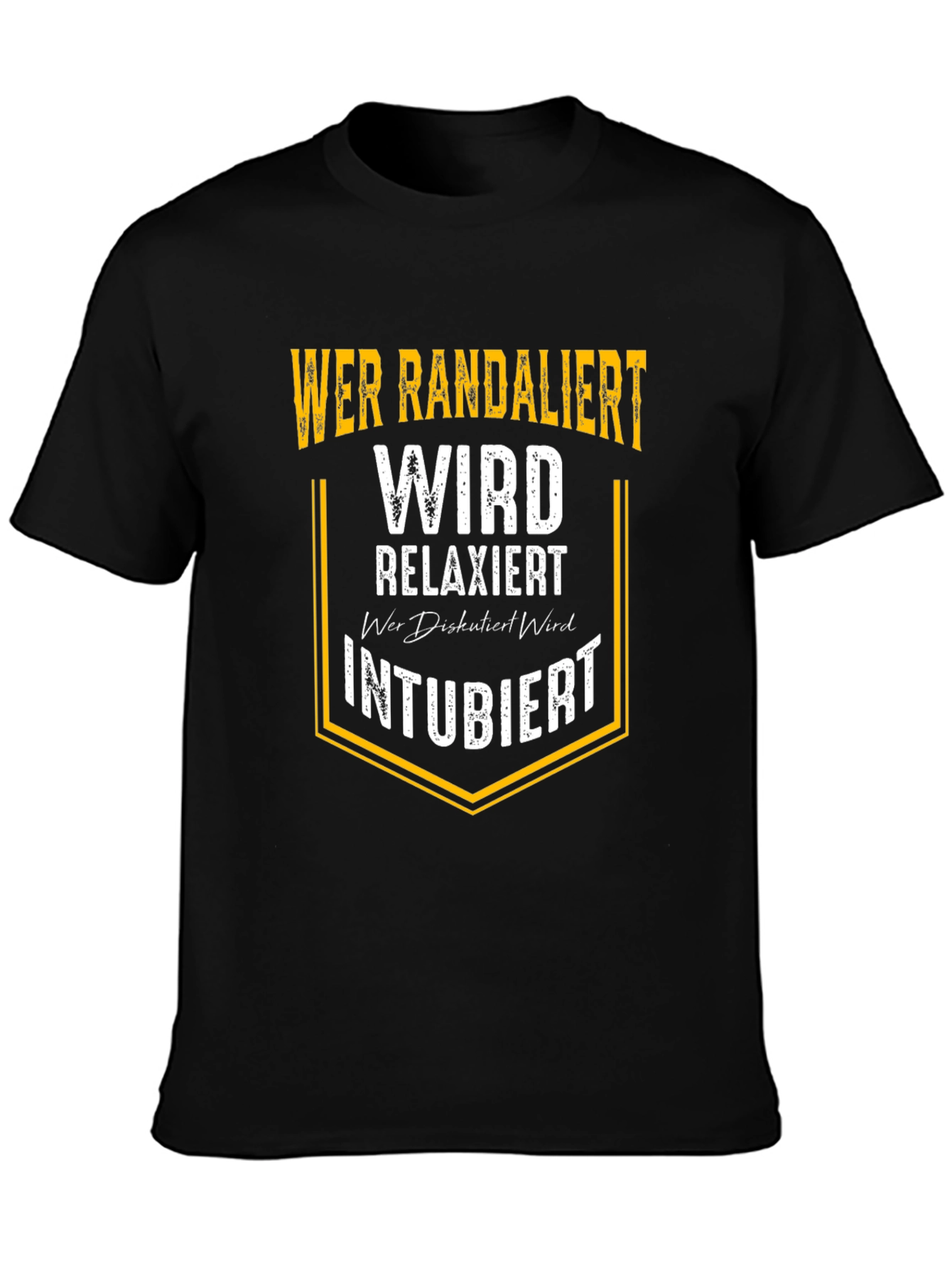 Wer Randaliert T-Shirt Funny Slogan Tee