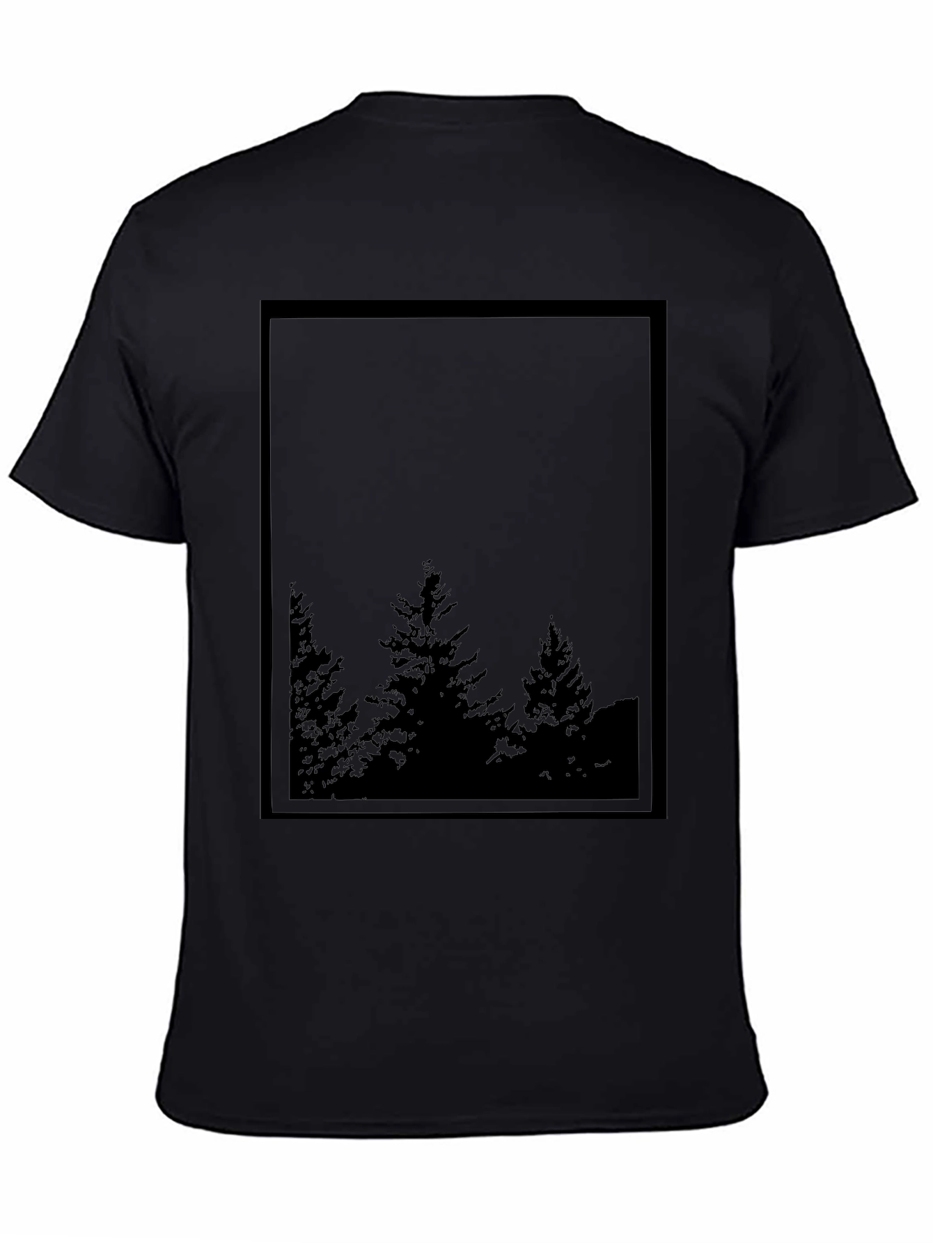 Modern Tree Silhouette Graphic T-Shirt