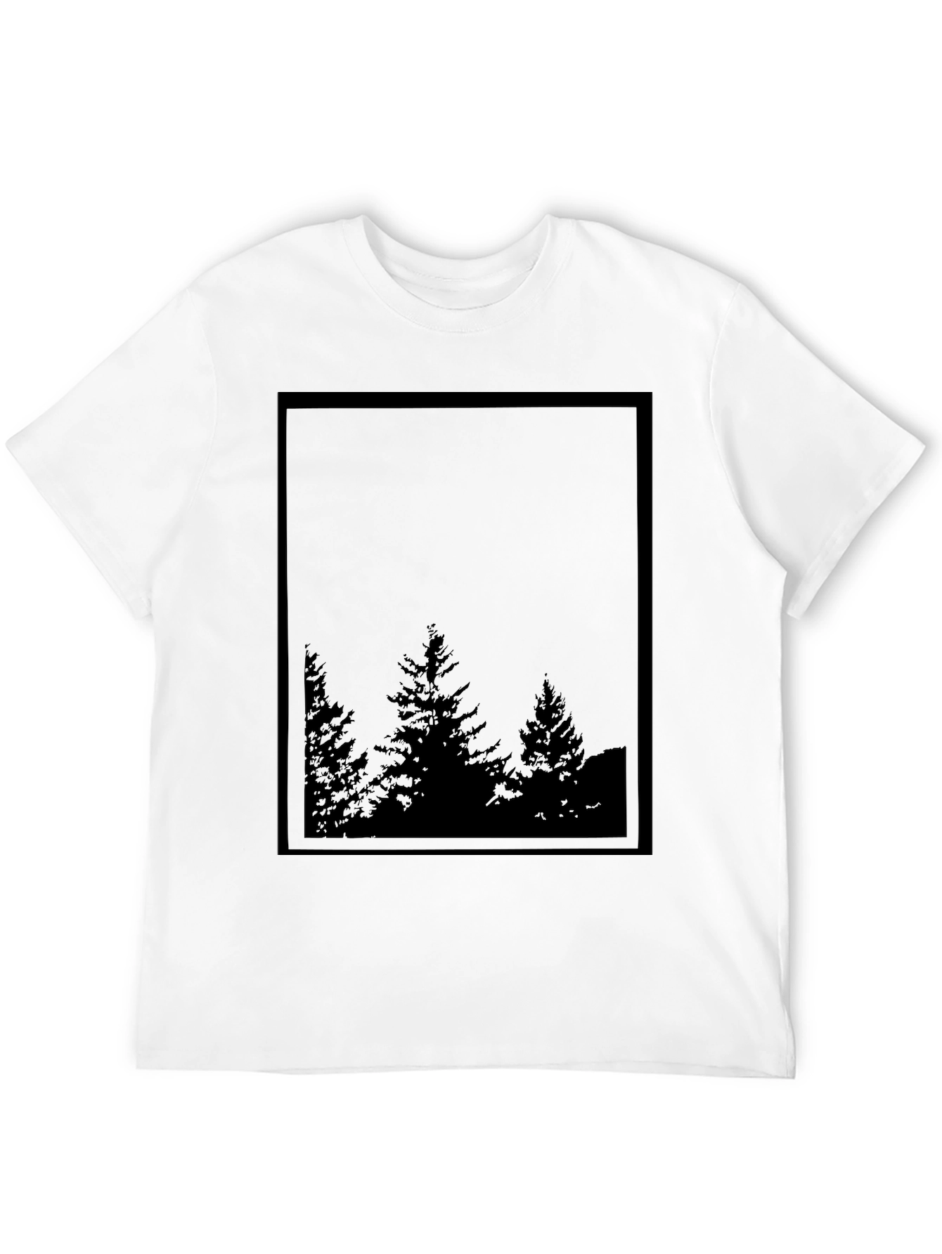 Modern Tree Silhouette Graphic T-Shirt