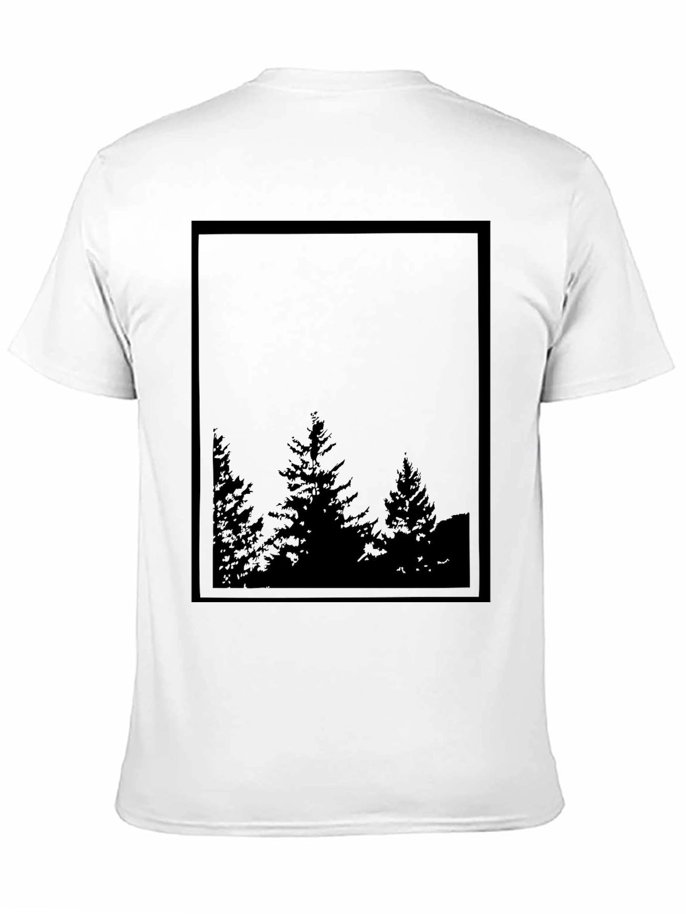 Modern Tree Silhouette Graphic T-Shirt