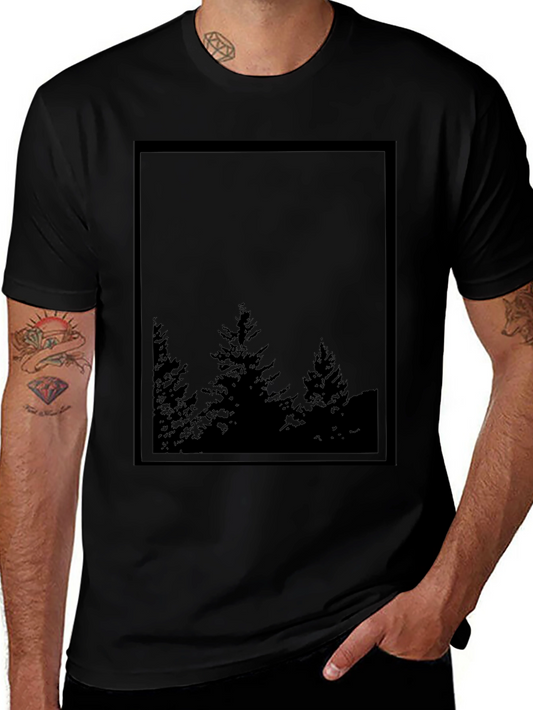 Modern Tree Silhouette Graphic T-Shirt
