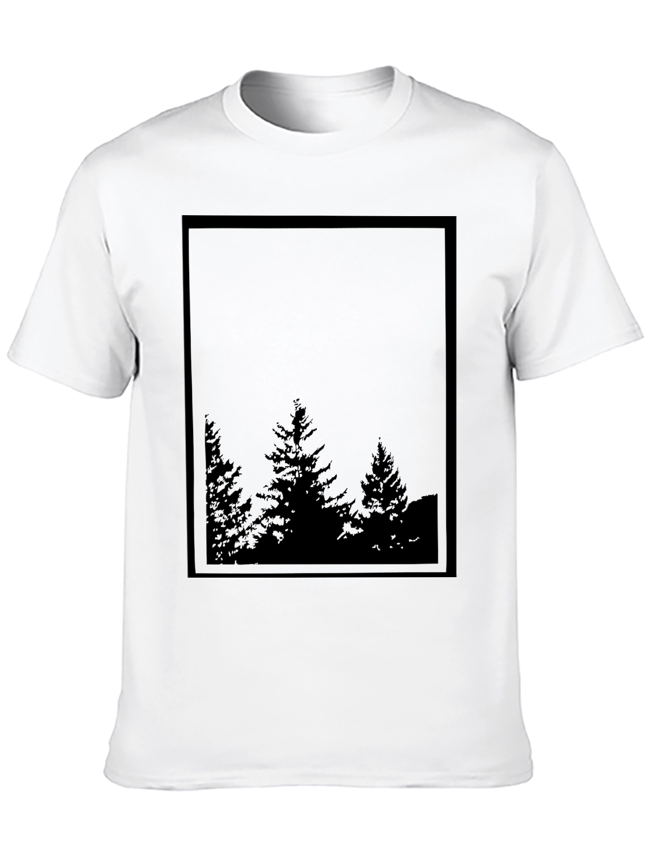 Modern Tree Silhouette Graphic T-Shirt