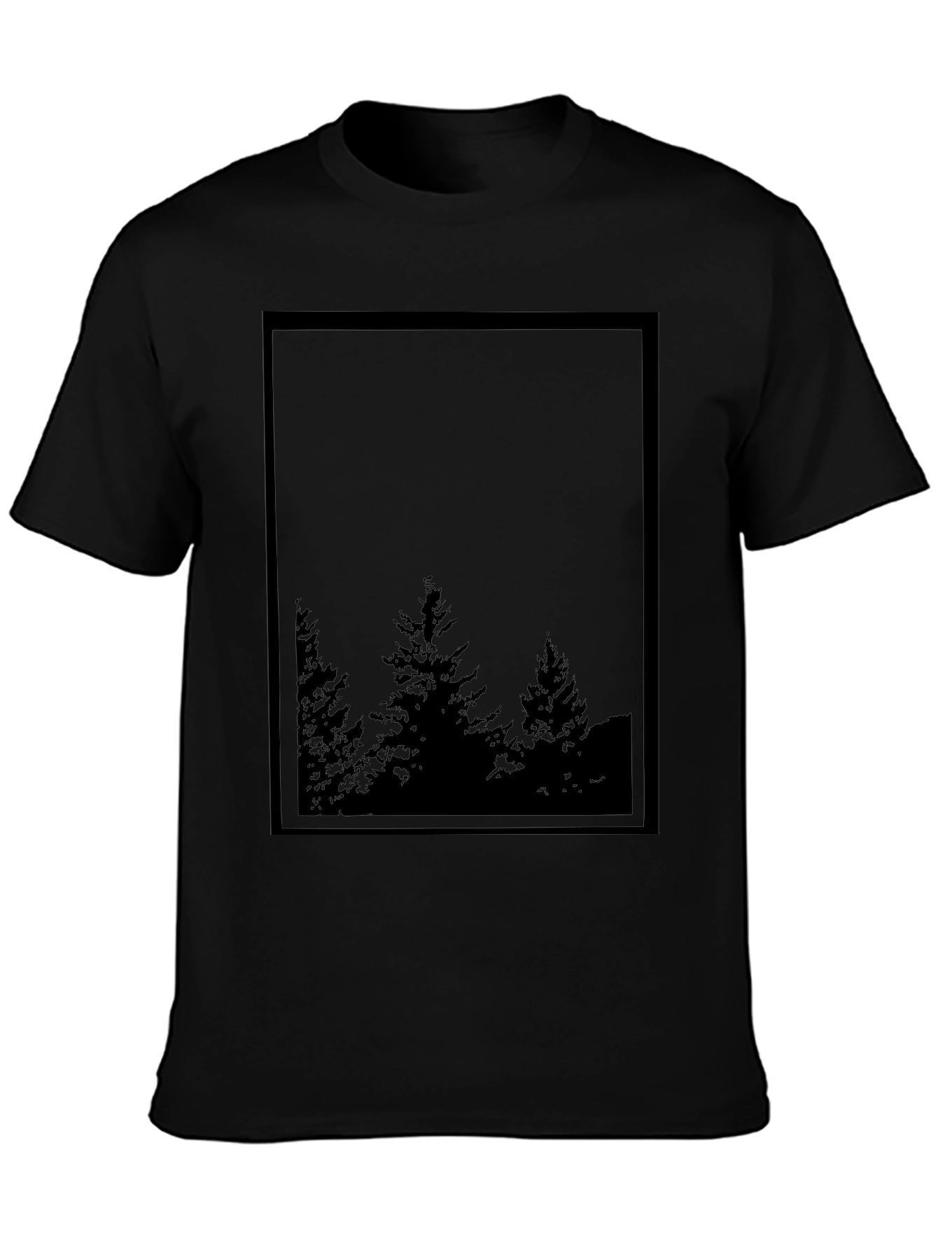 Modern Tree Silhouette Graphic T-Shirt