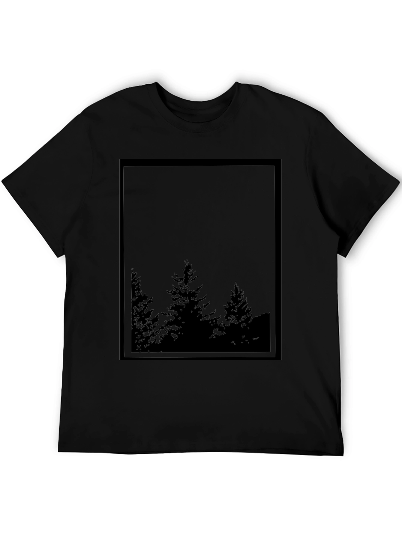 Modern Tree Silhouette Graphic T-Shirt