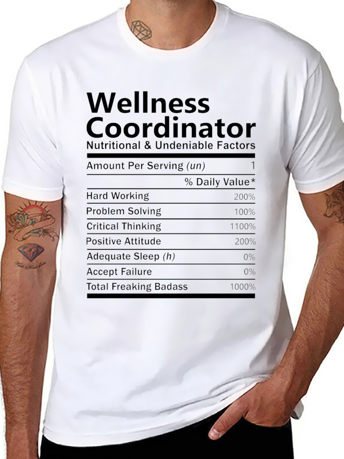 Wellness Coordinator Nutrition Facts T-Shirt