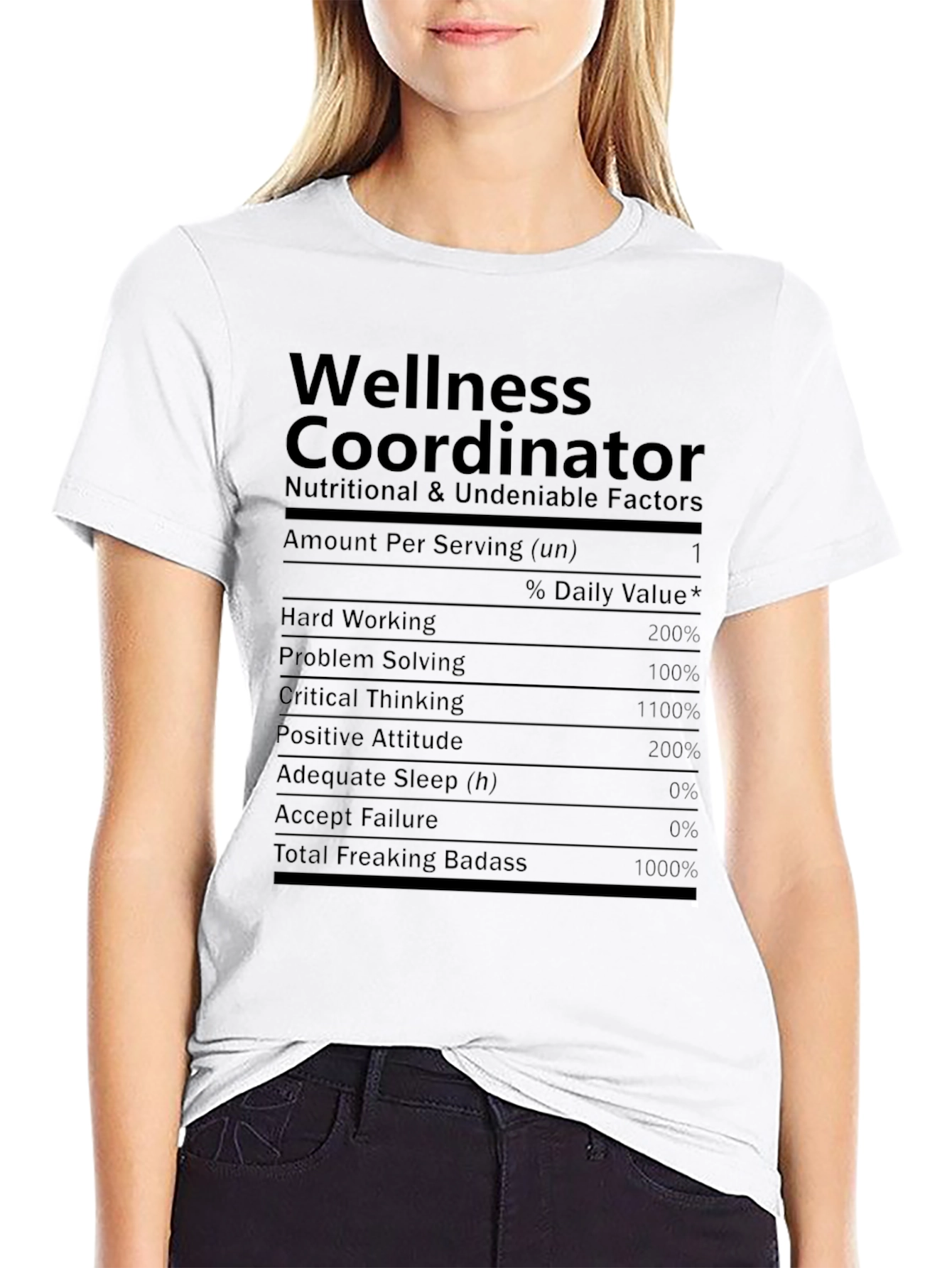 Wellness Coordinator Nutrition Facts T-Shirt