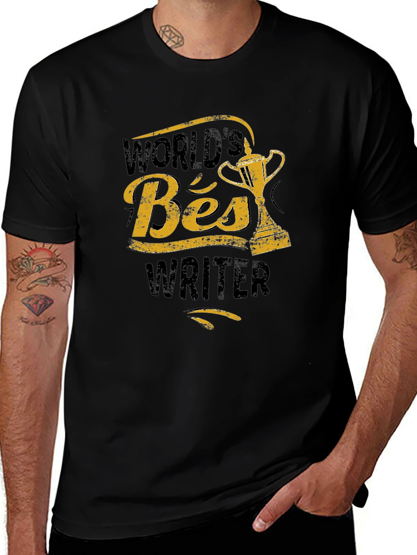 Worlds Best Writer T-Shirt - Black
