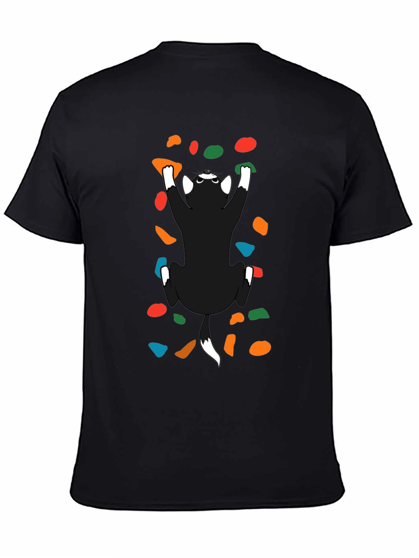 Climbing Cat T-Shirt - Novelty Rock Climbing Kitten Tee