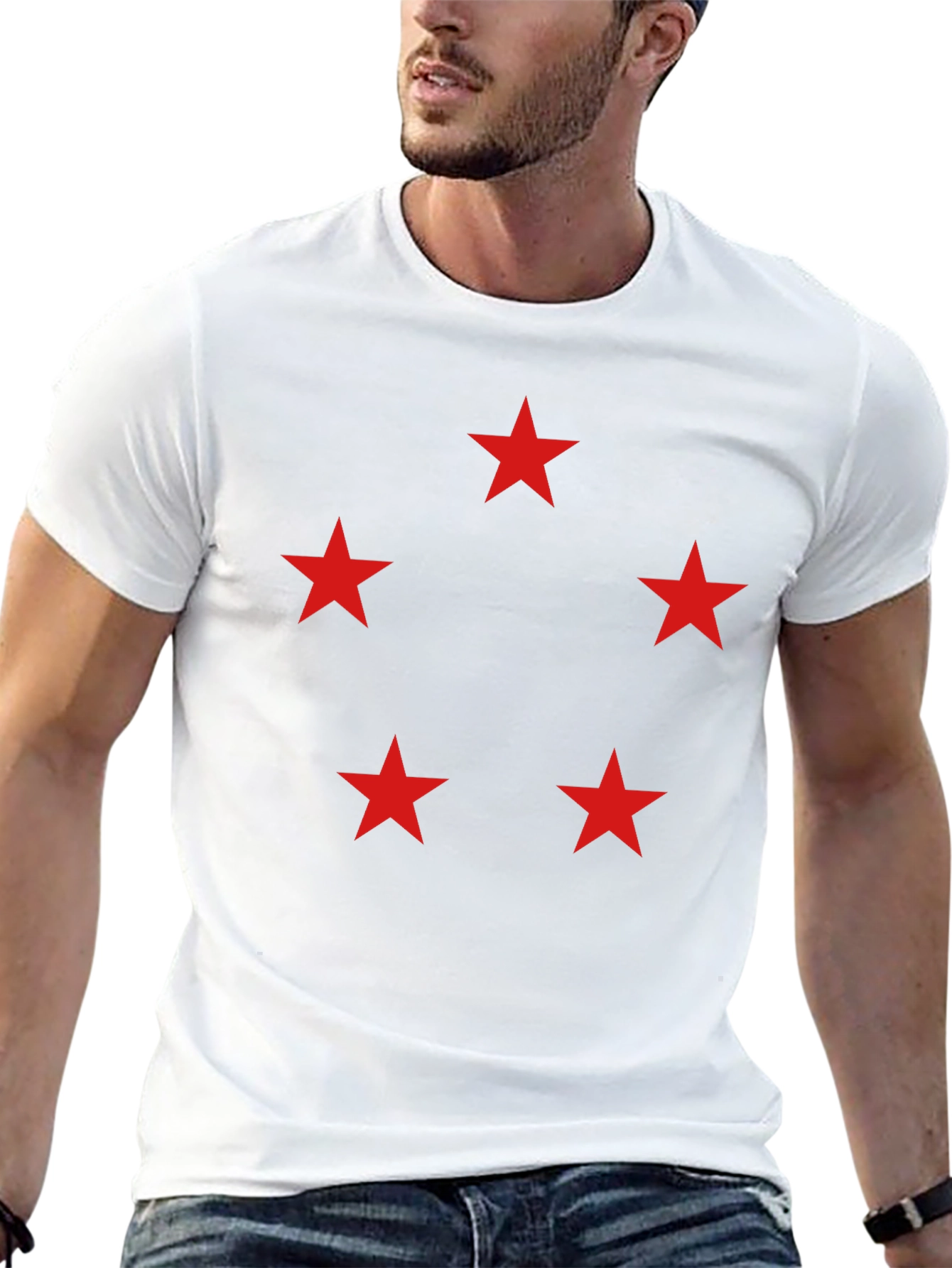 Five Star Crew Neck T-Shirt - Black