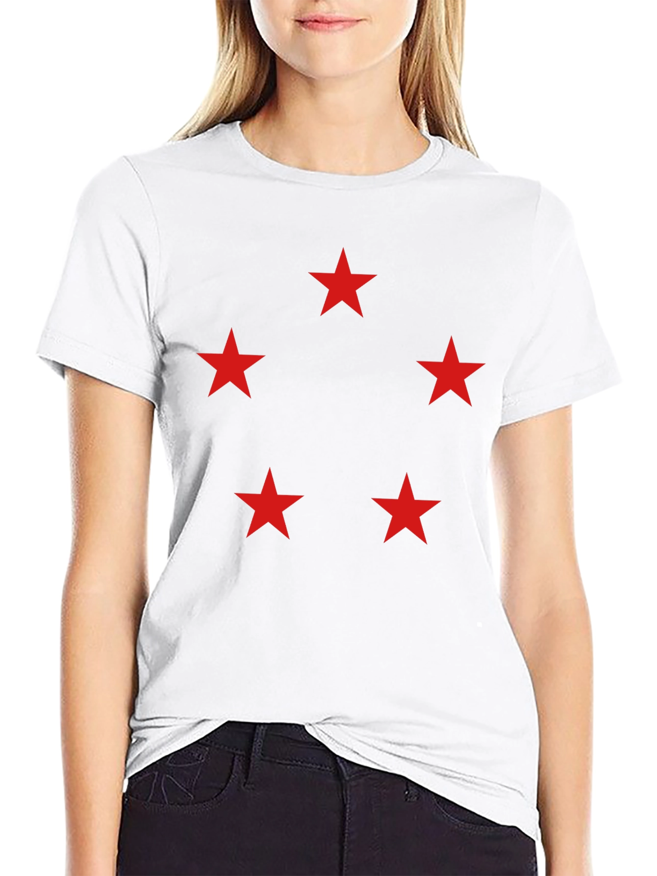 Five Star Crew Neck T-Shirt - Black