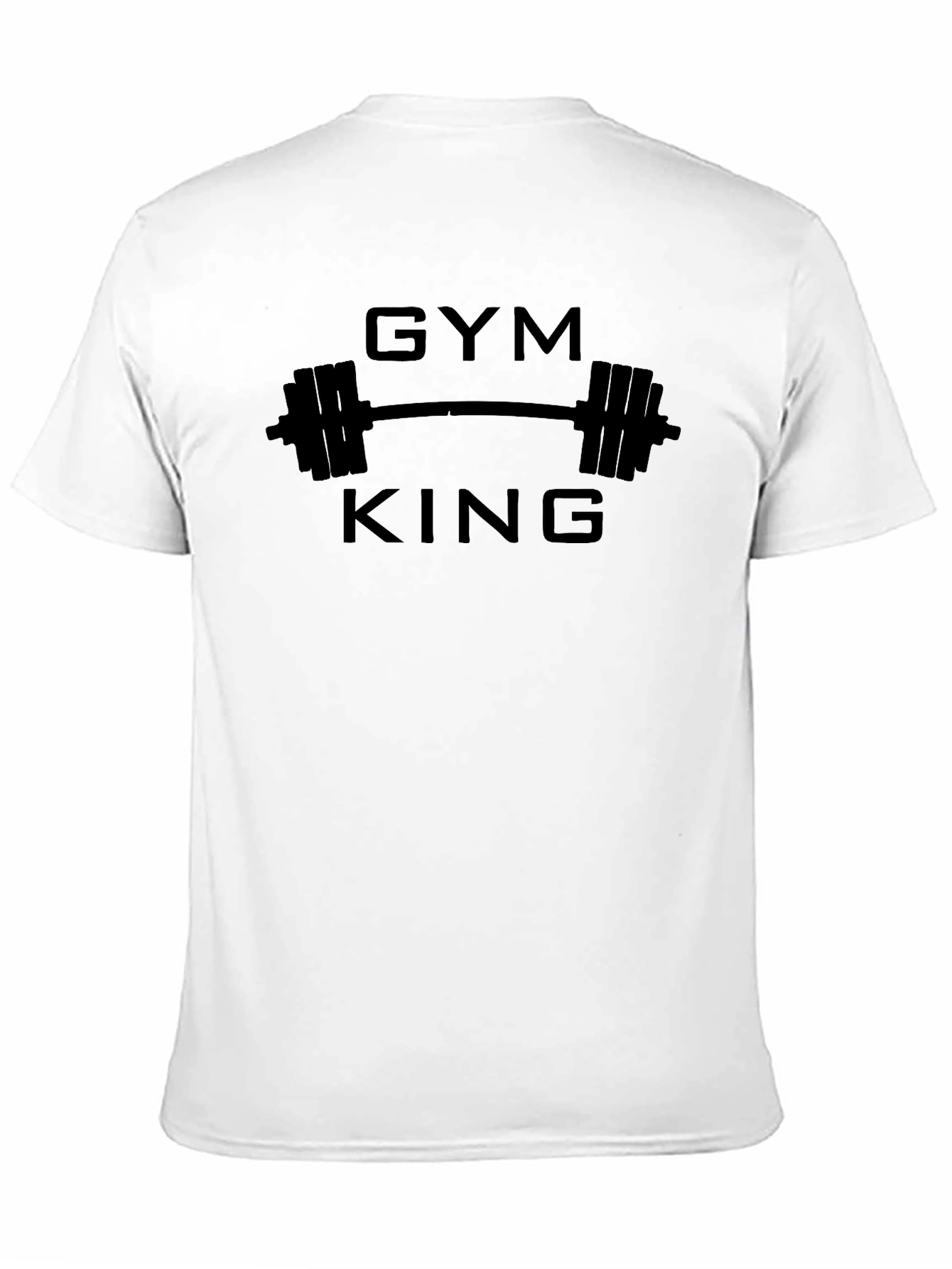 Gym King Black T-Shirt - Weightlifting Design
