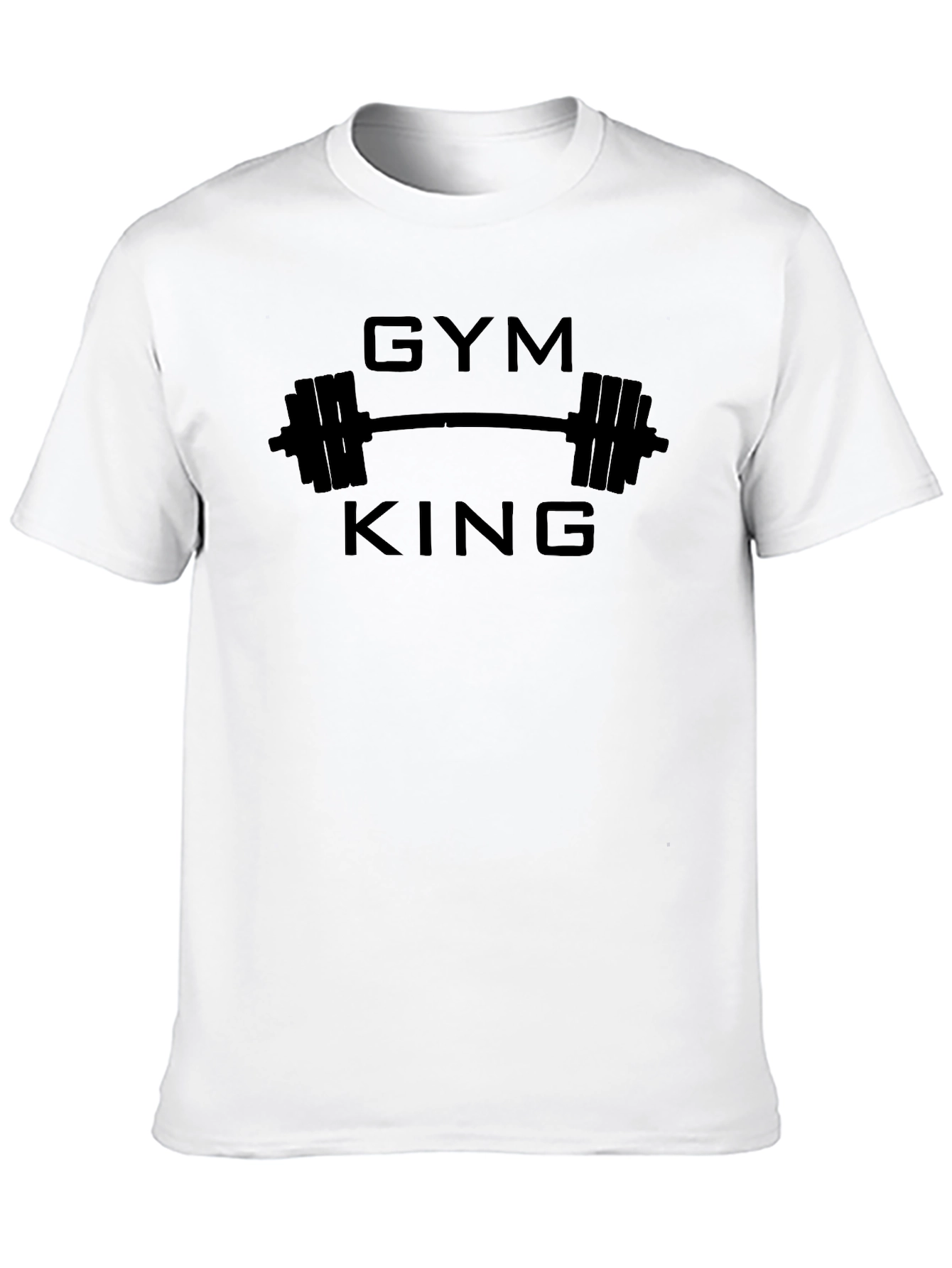 Gym King Black T-Shirt - Weightlifting Design