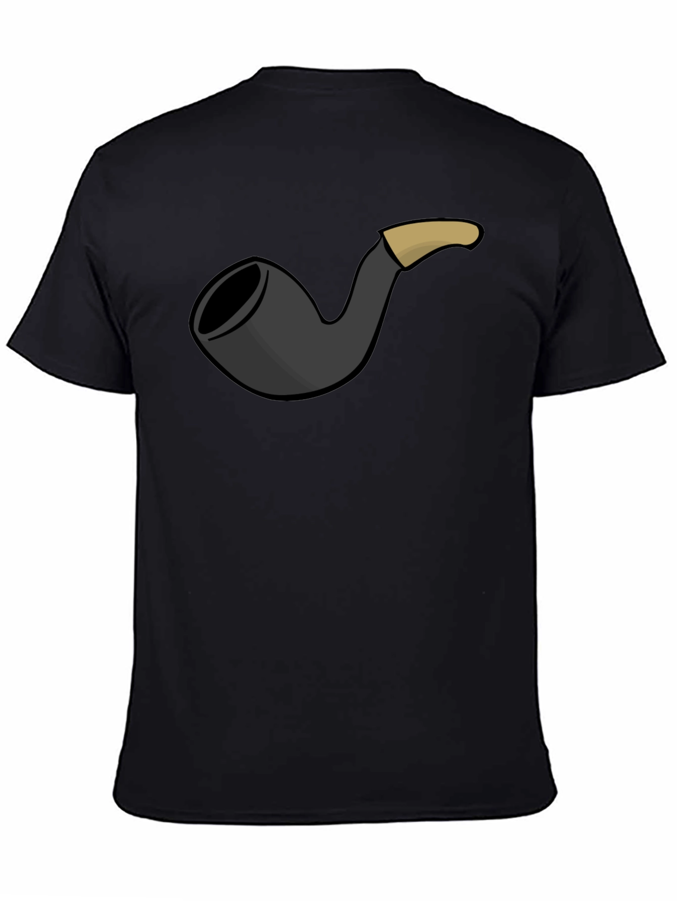 Smoking Pipe Graphic Tee - Classic Black T-Shirt
