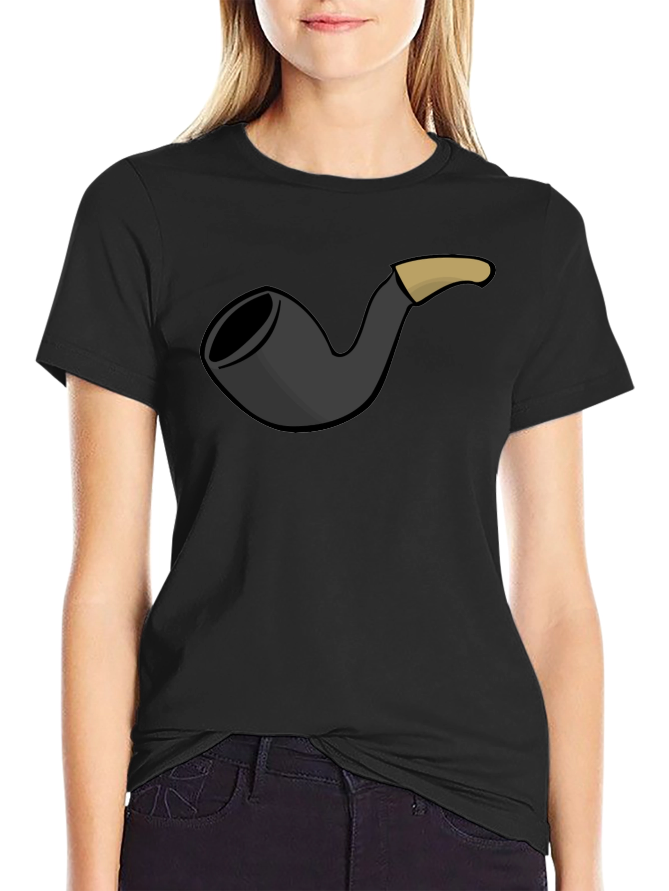 Smoking Pipe Graphic Tee - Classic Black T-Shirt