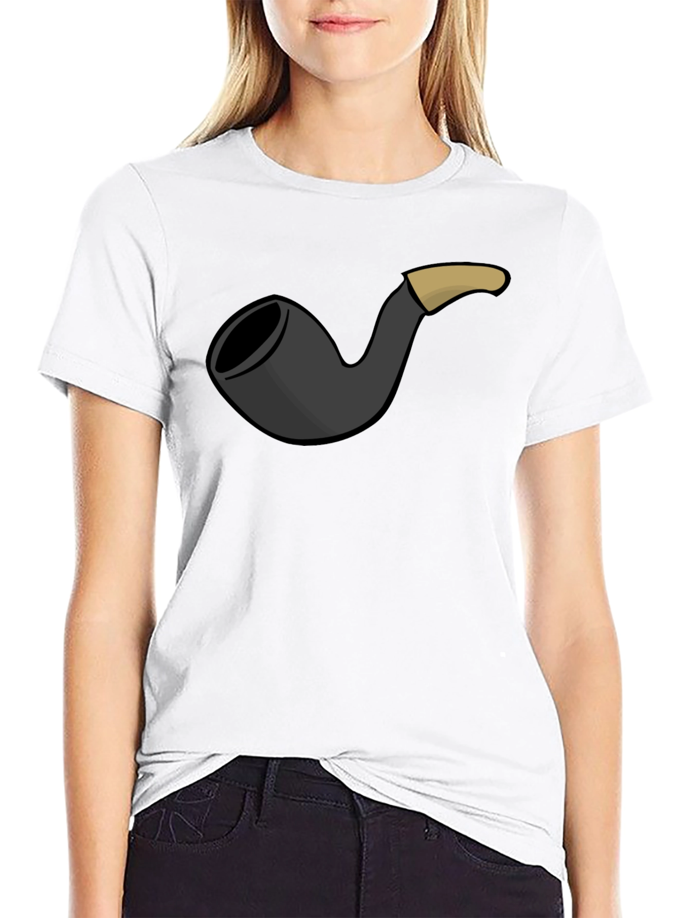 Smoking Pipe Graphic Tee - Classic Black T-Shirt