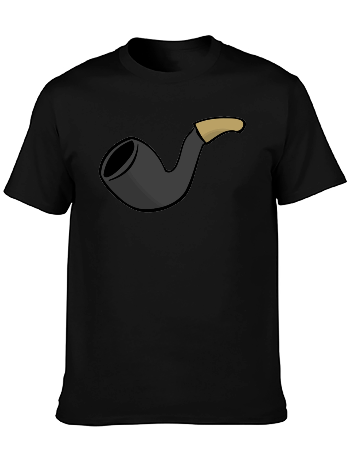 Smoking Pipe Graphic Tee - Classic Black T-Shirt