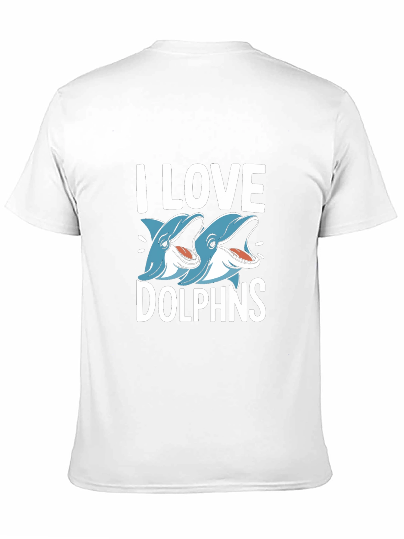 I Love Dolphins Black Graphic Tee