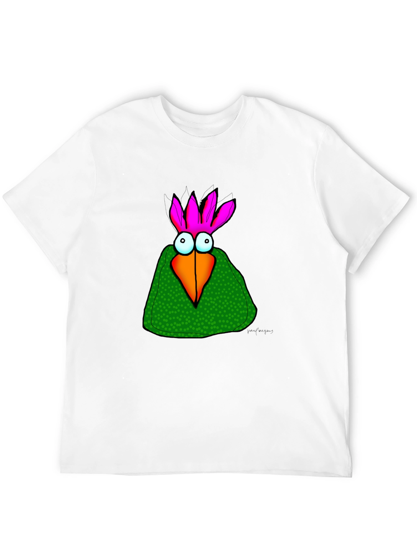Cartoon Bird Graphic Tee - Unisex Black T-Shirt