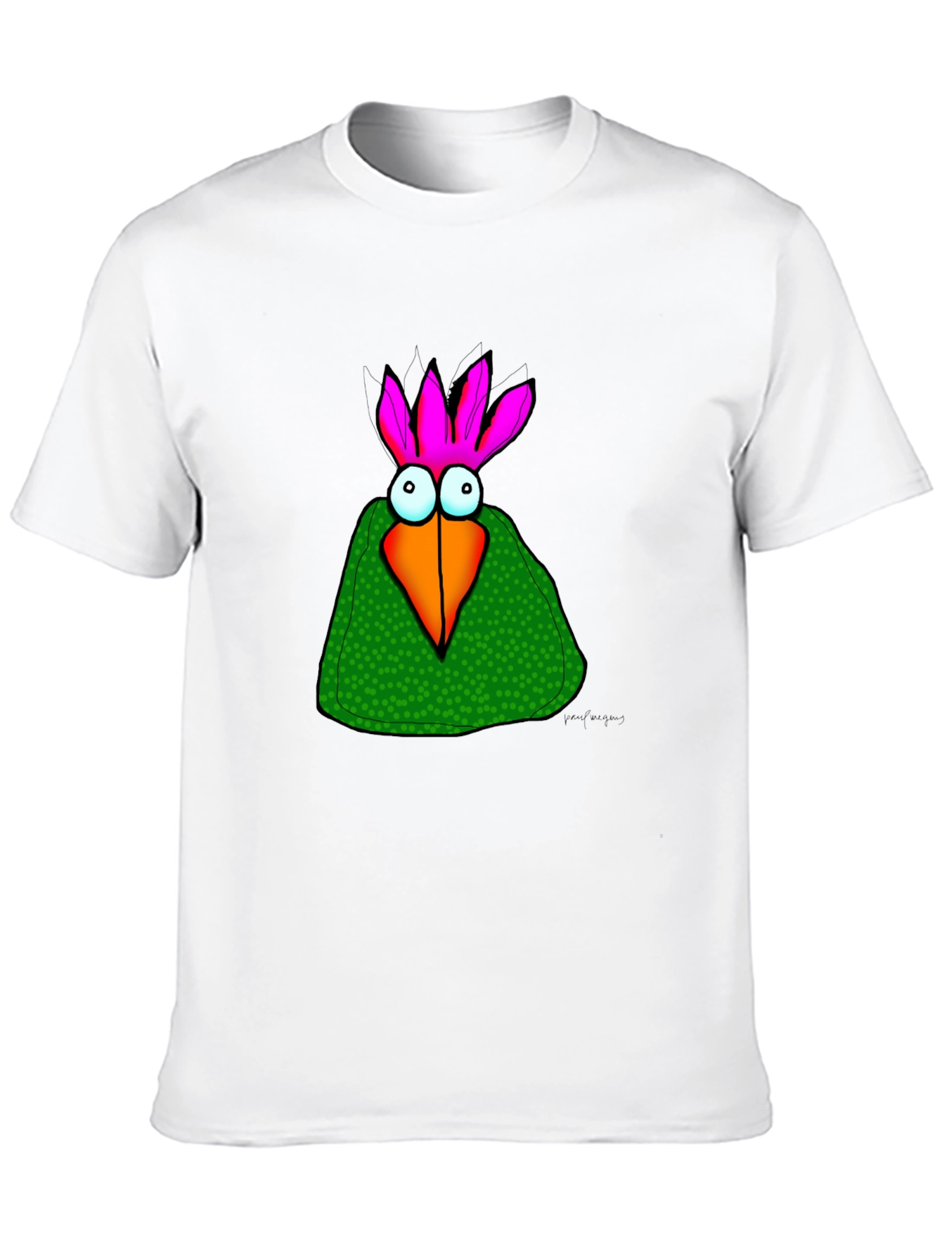 Cartoon Bird Graphic Tee - Unisex Black T-Shirt