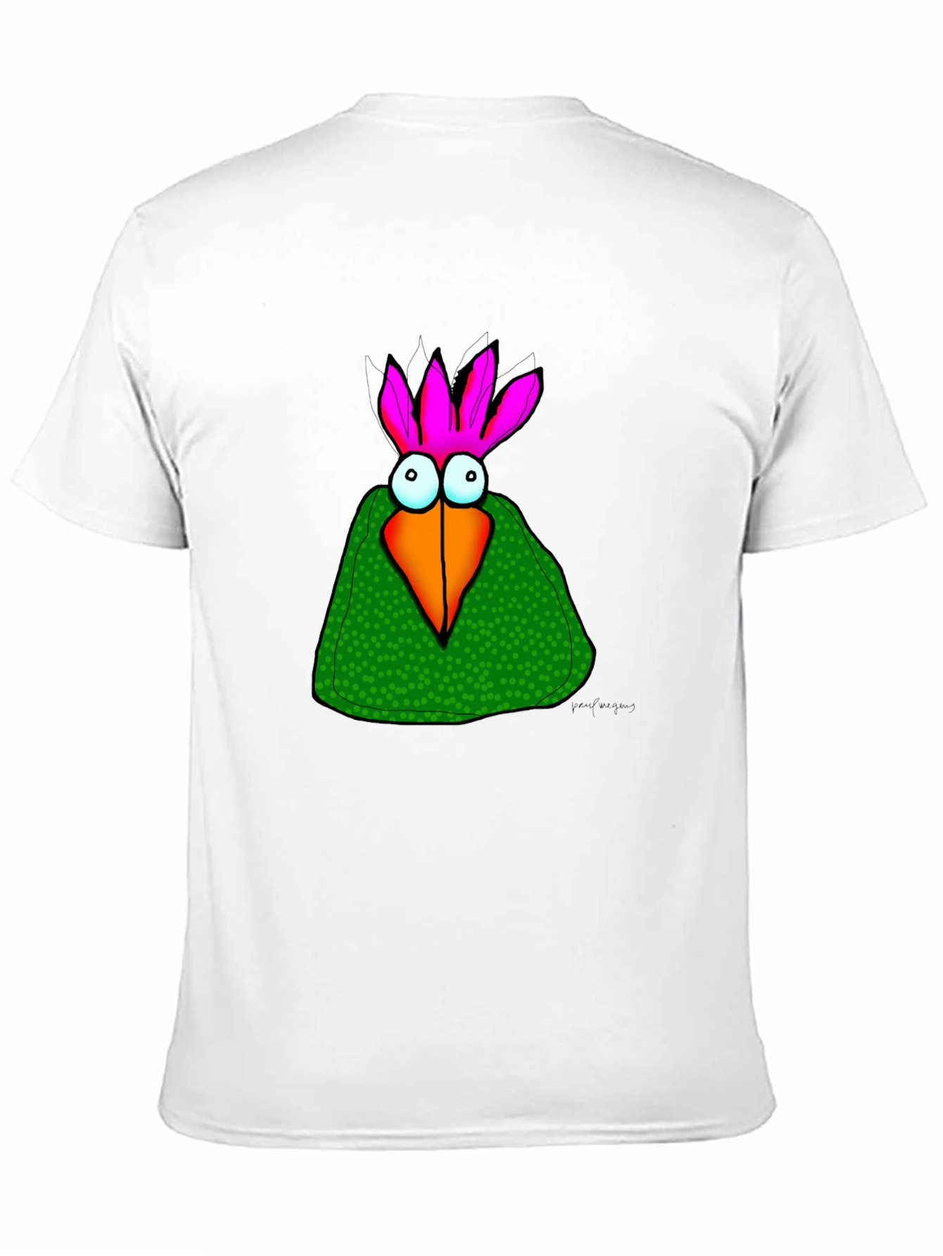 Cartoon Bird Graphic Tee - Unisex Black T-Shirt