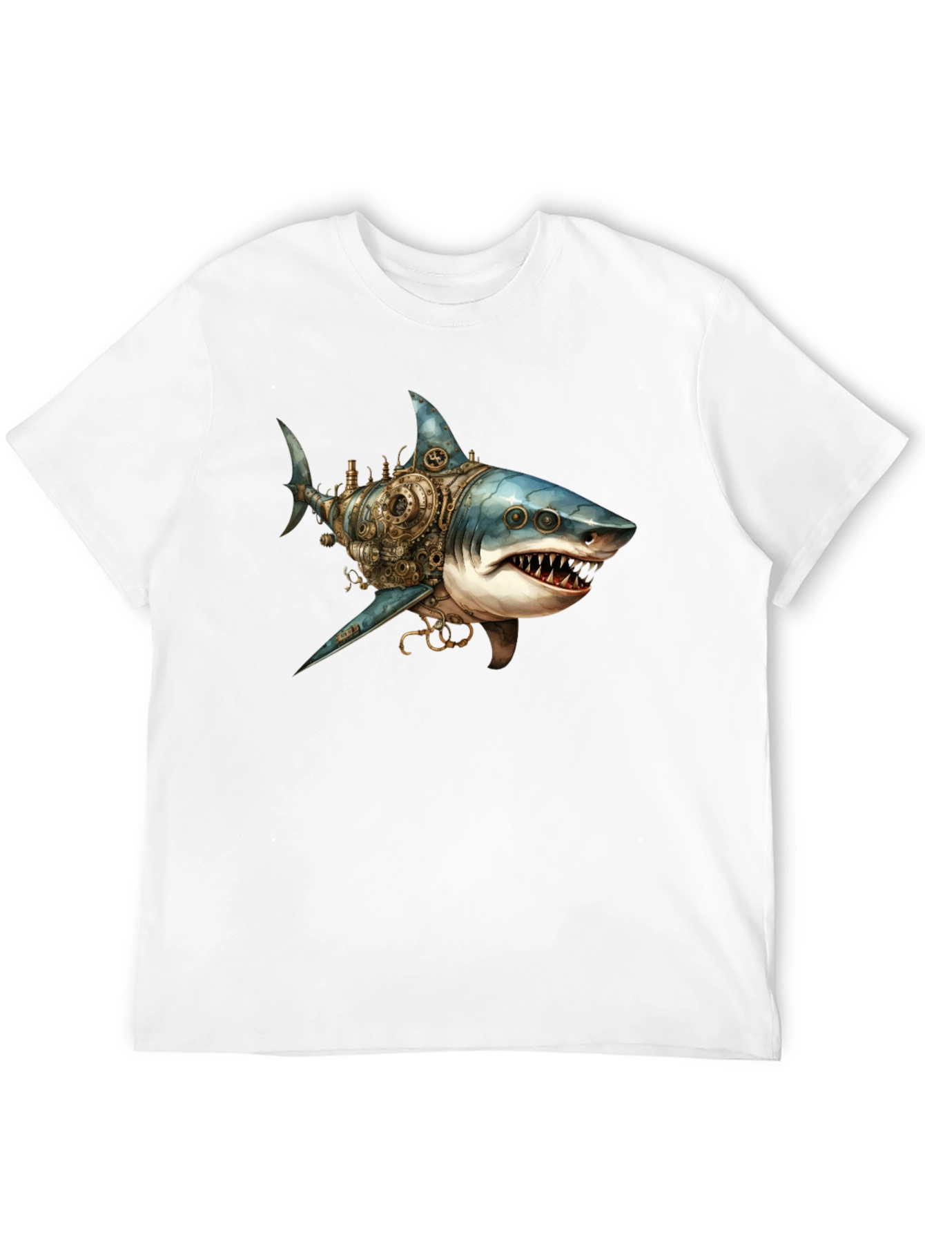 Steampunk Shark Graphic T-Shirt