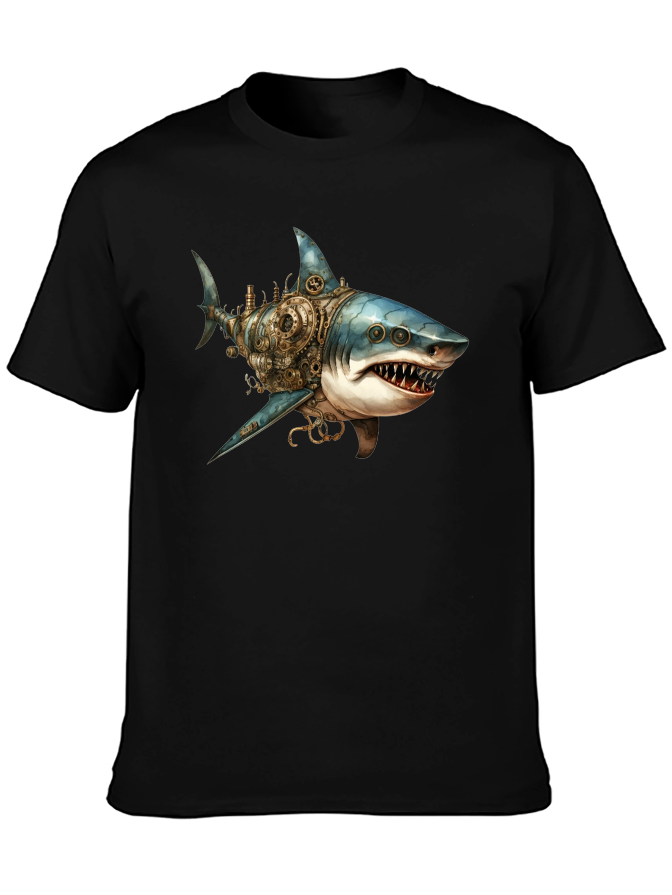 Steampunk Shark Graphic T-Shirt