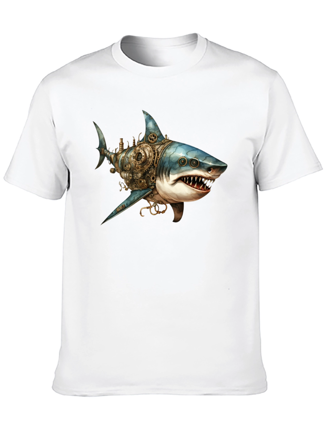 Steampunk Shark Graphic T-Shirt