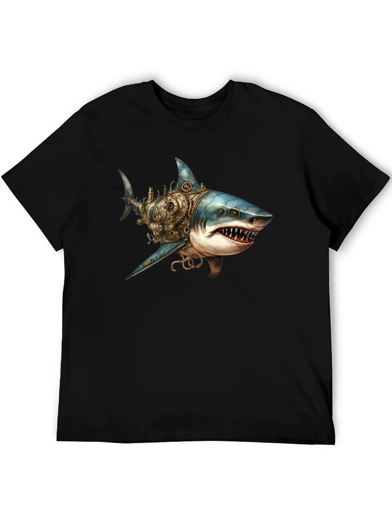 Steampunk Shark Graphic T-Shirt