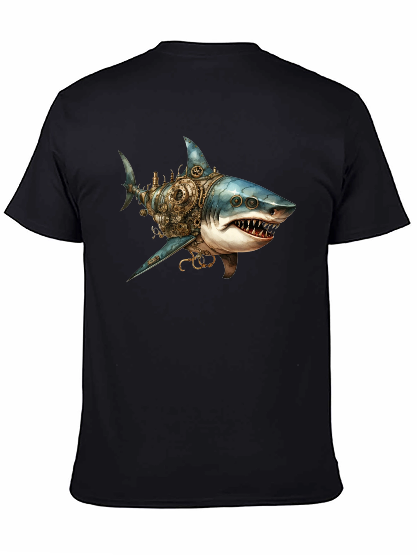 Steampunk Shark Graphic T-Shirt