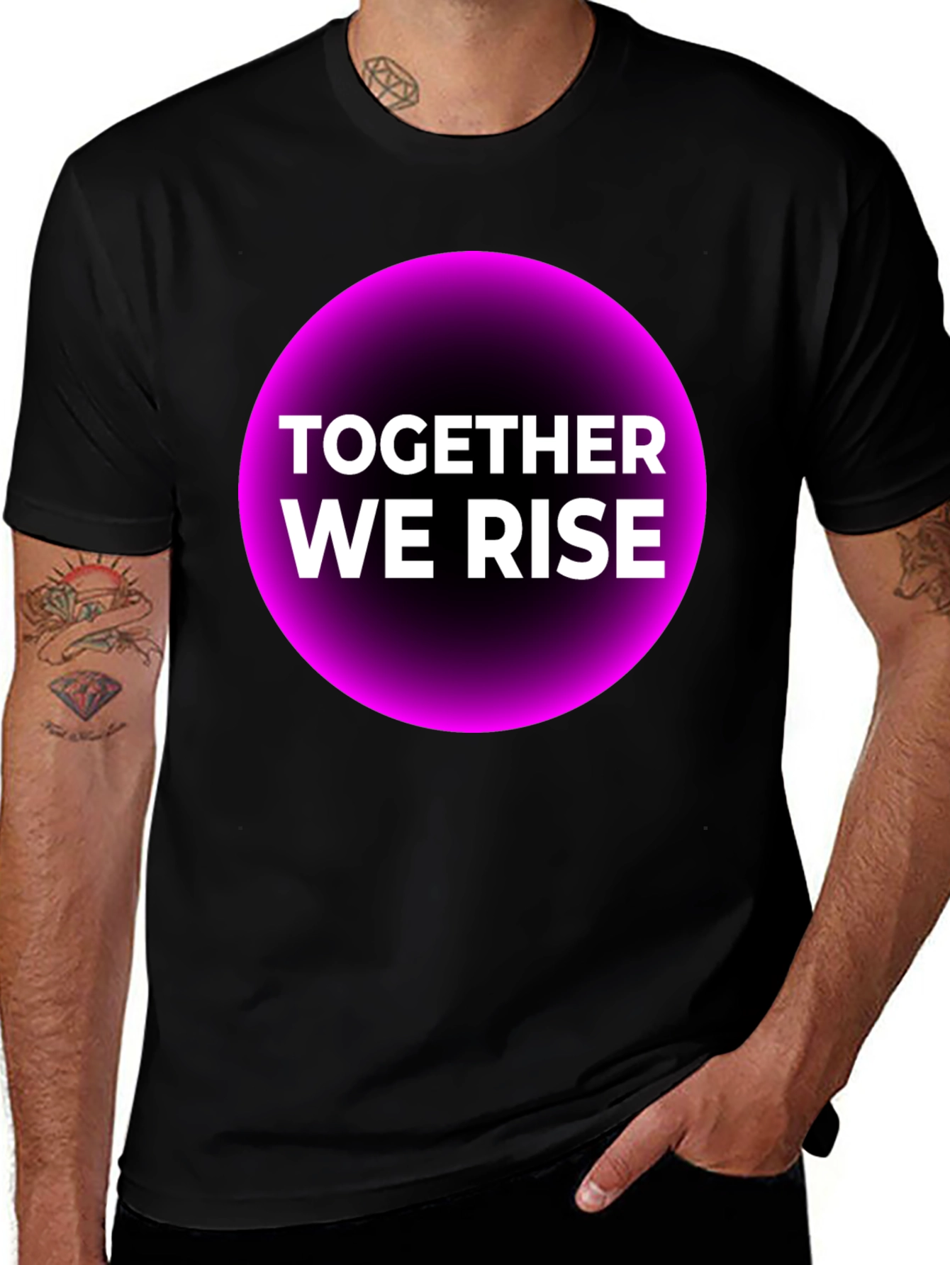 Together We Rise Graphic Tee - Black