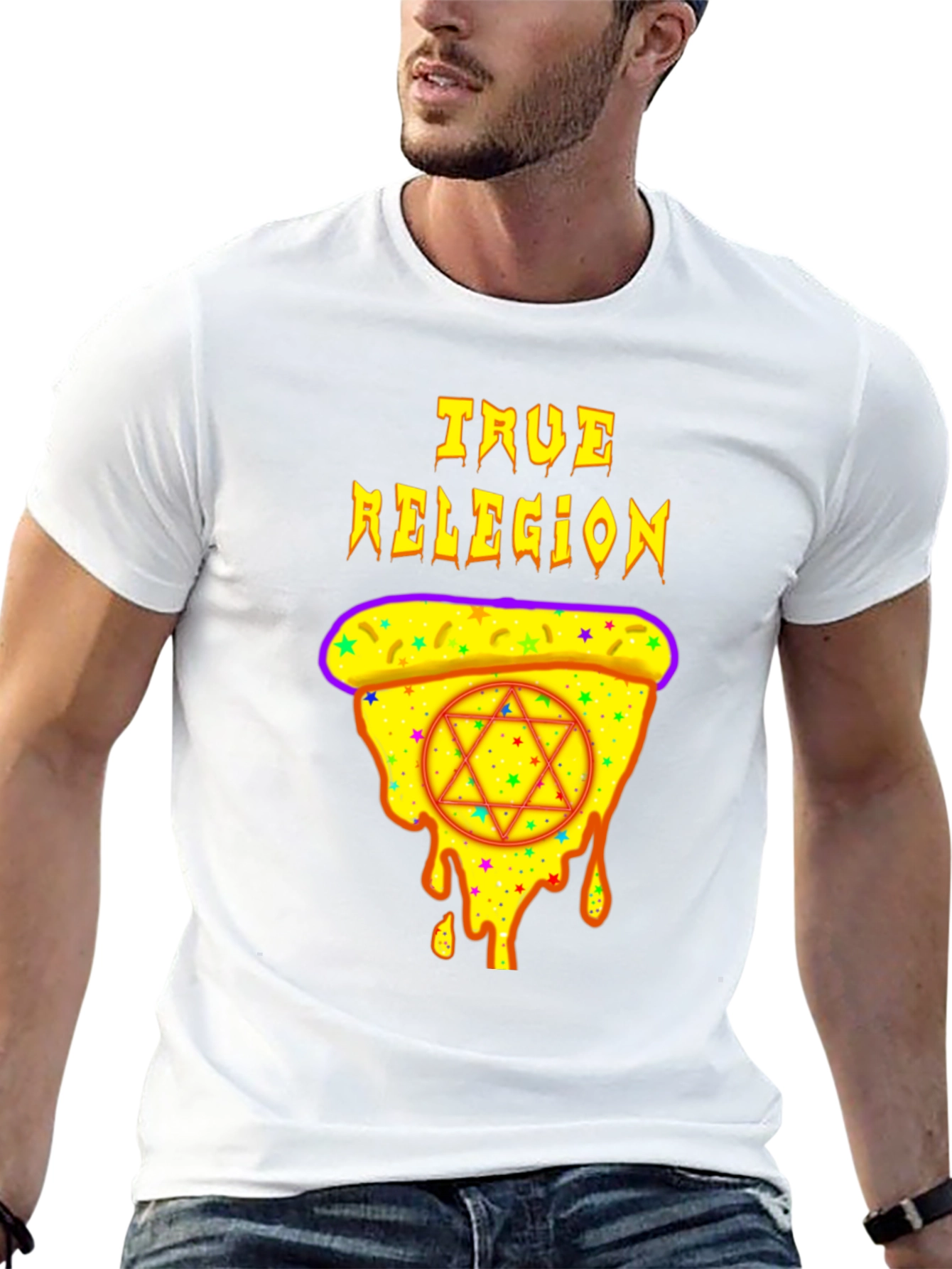 True Religion Pizza Graphic T-Shirt