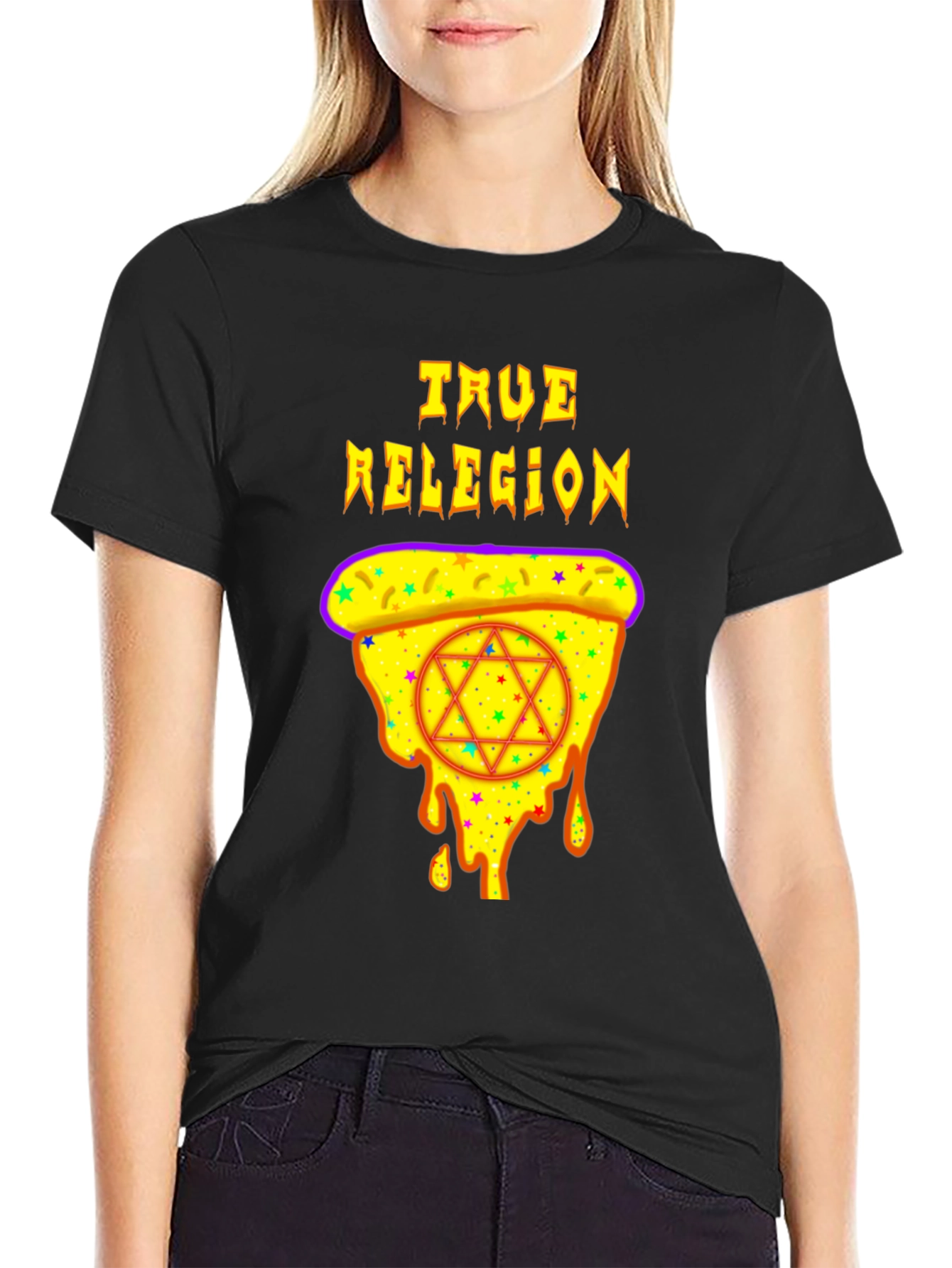 True Religion Pizza Graphic T-Shirt