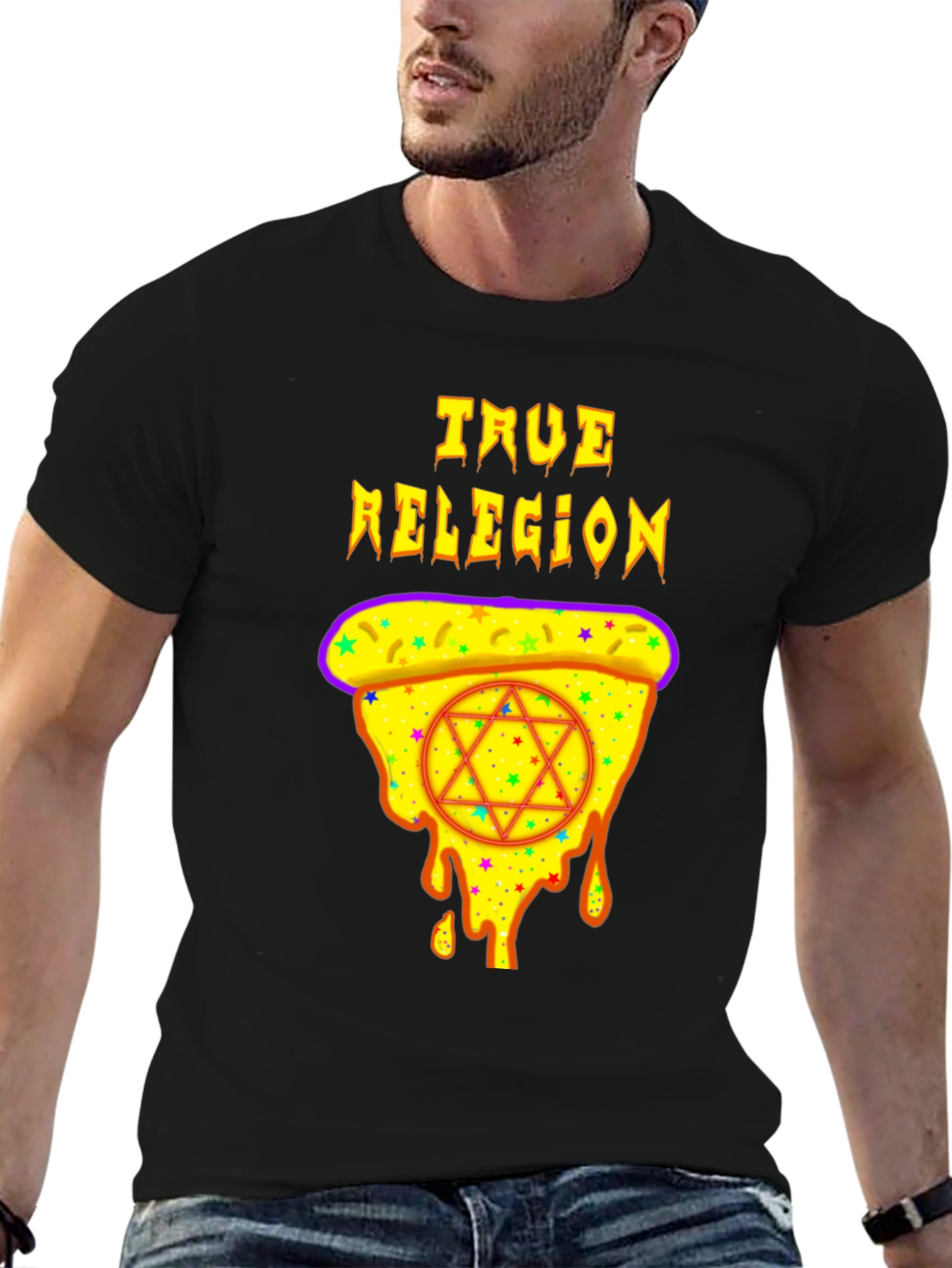 True Religion Pizza Graphic T-Shirt