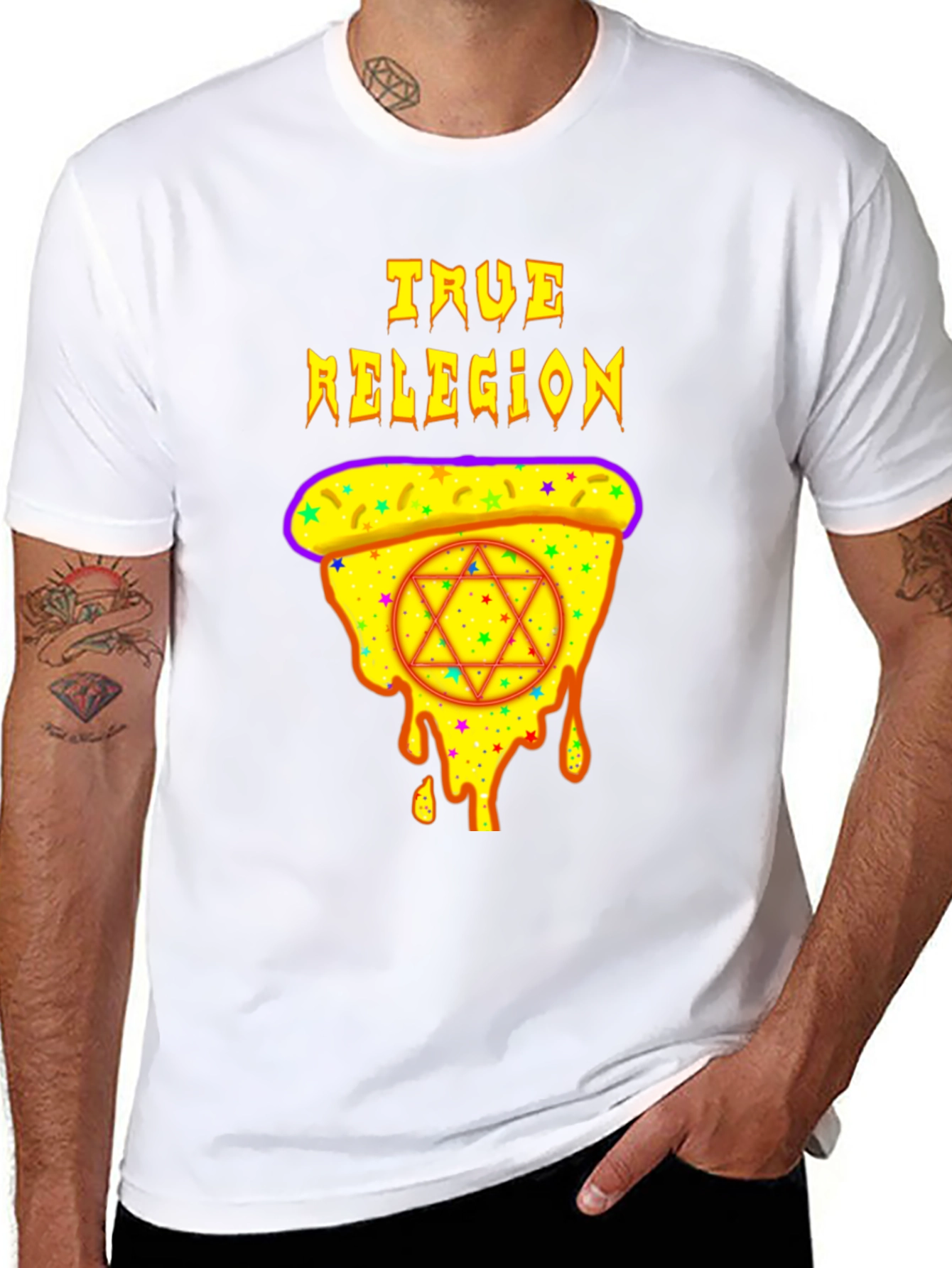 True Religion Pizza Graphic T-Shirt