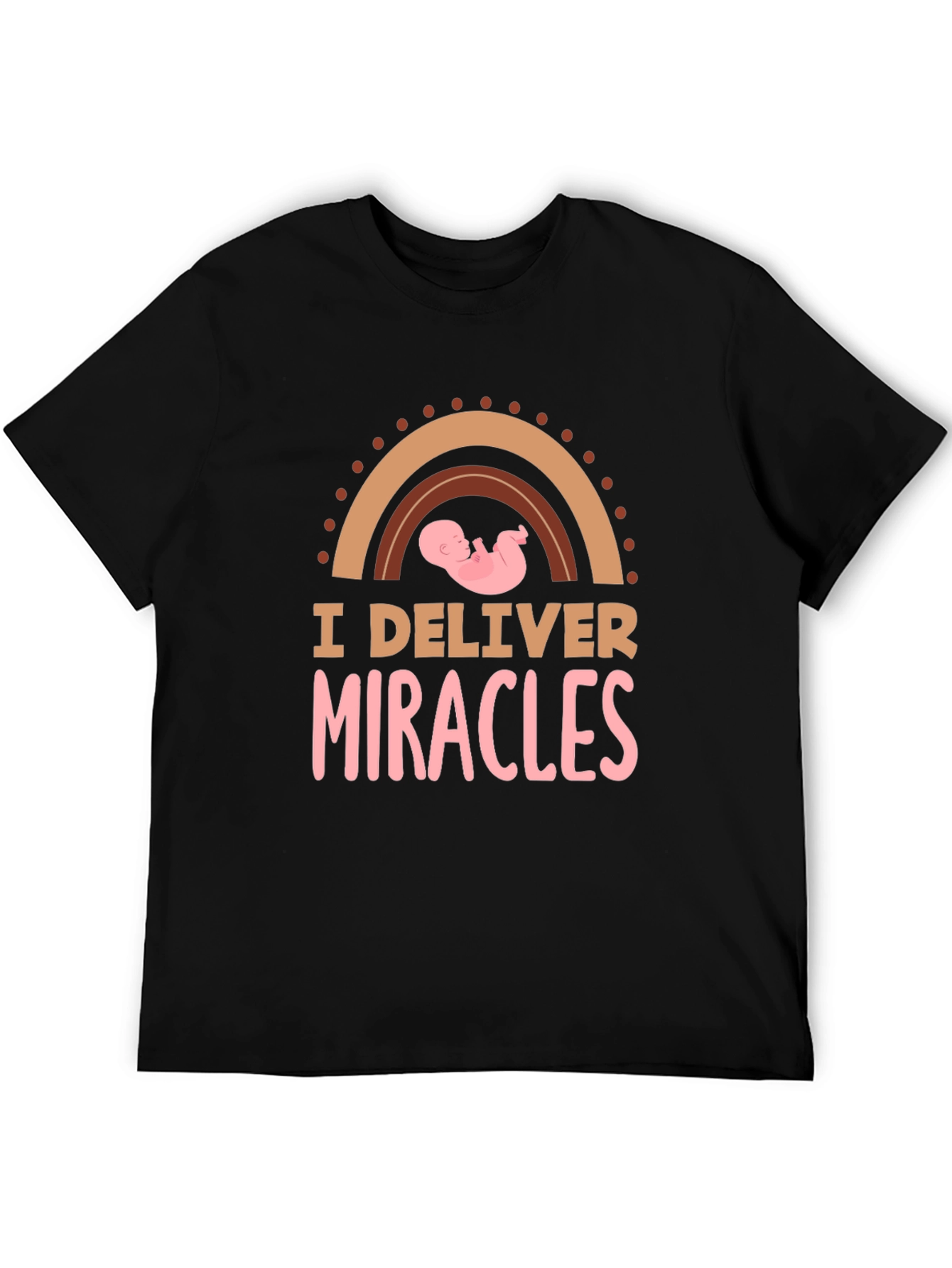 I Deliver Miracles Black T-Shirt