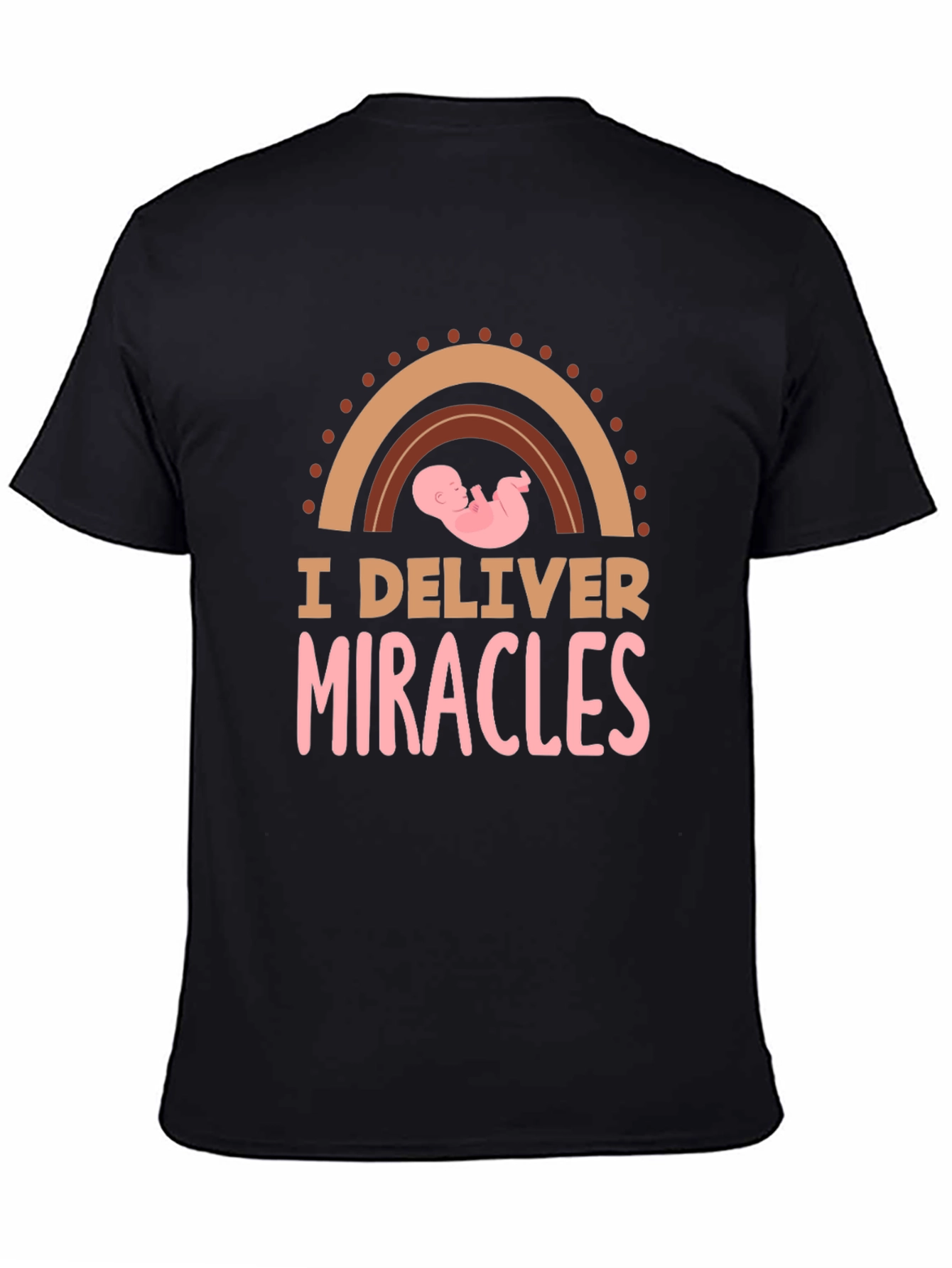 I Deliver Miracles Black T-Shirt