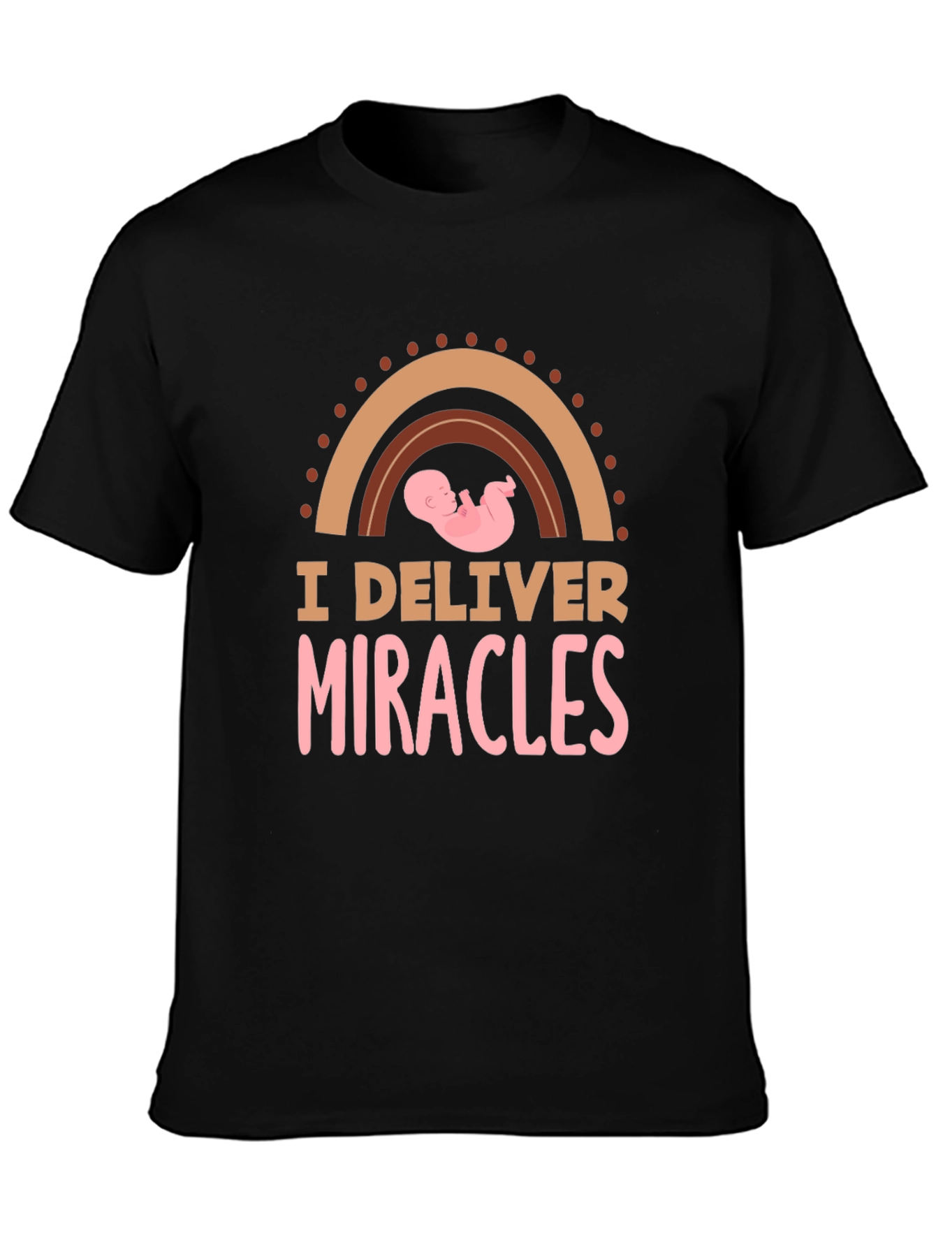 I Deliver Miracles Black T-Shirt
