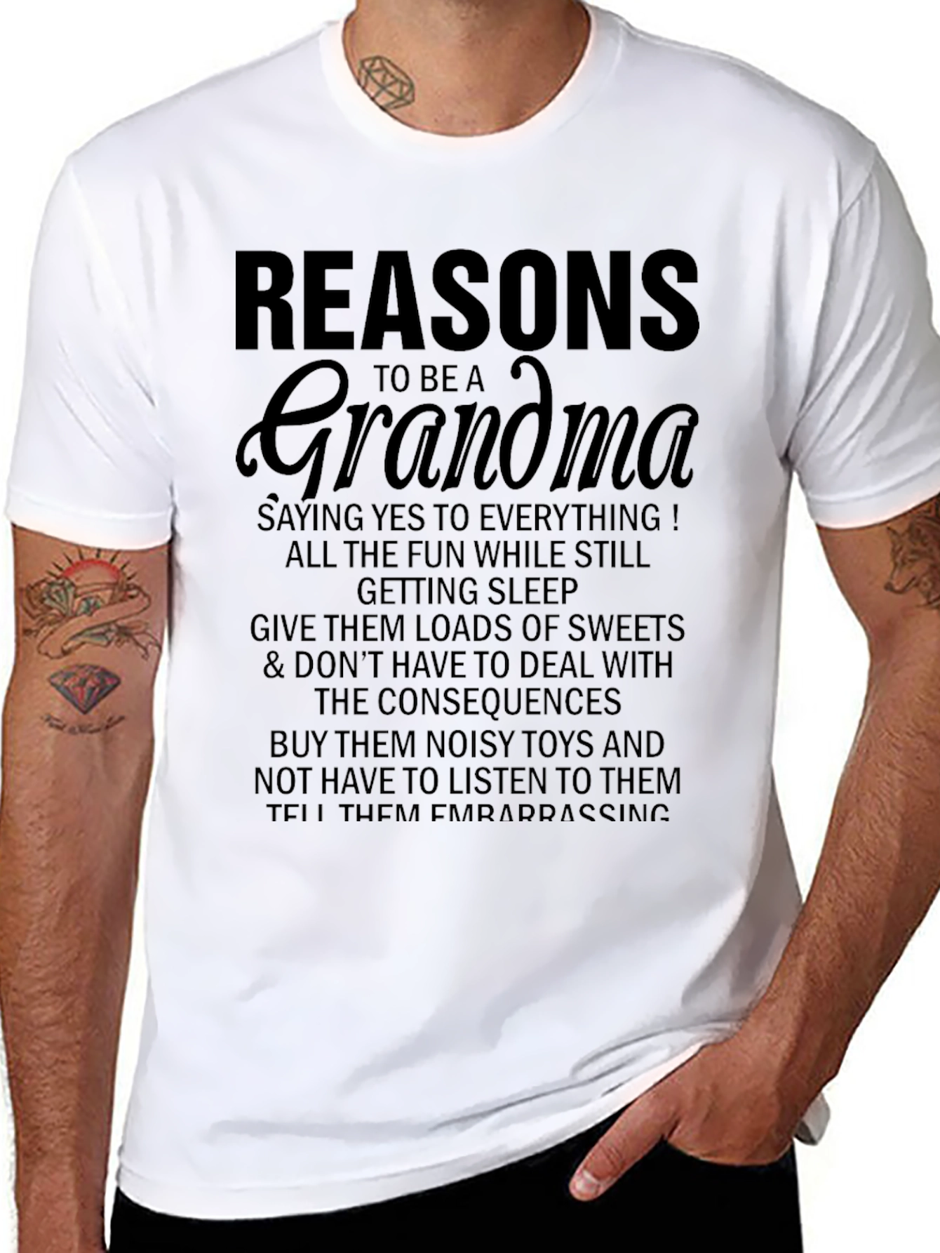 Reasons to be a Grandma Funny T-Shirt