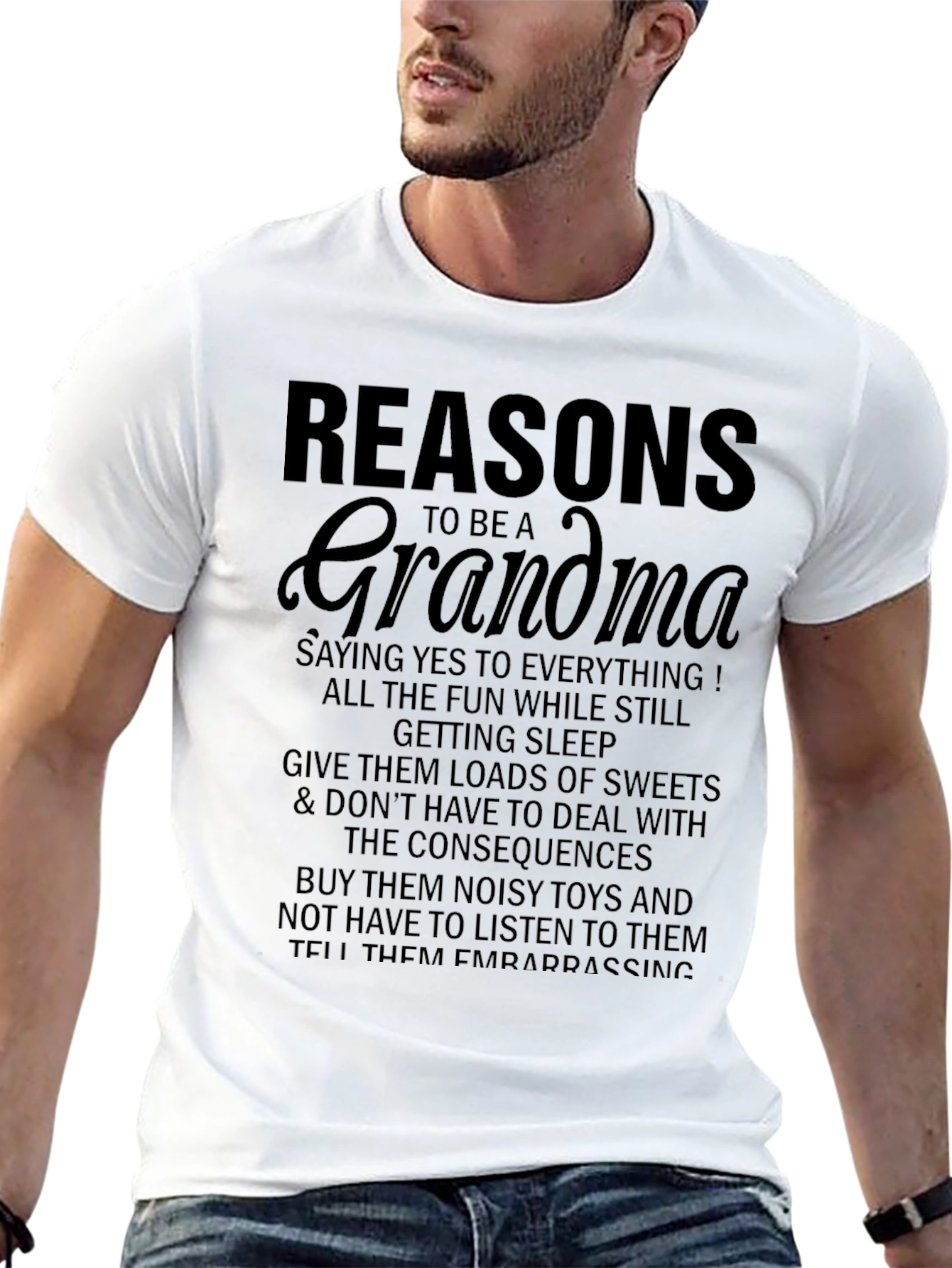 Reasons to be a Grandma Funny T-Shirt