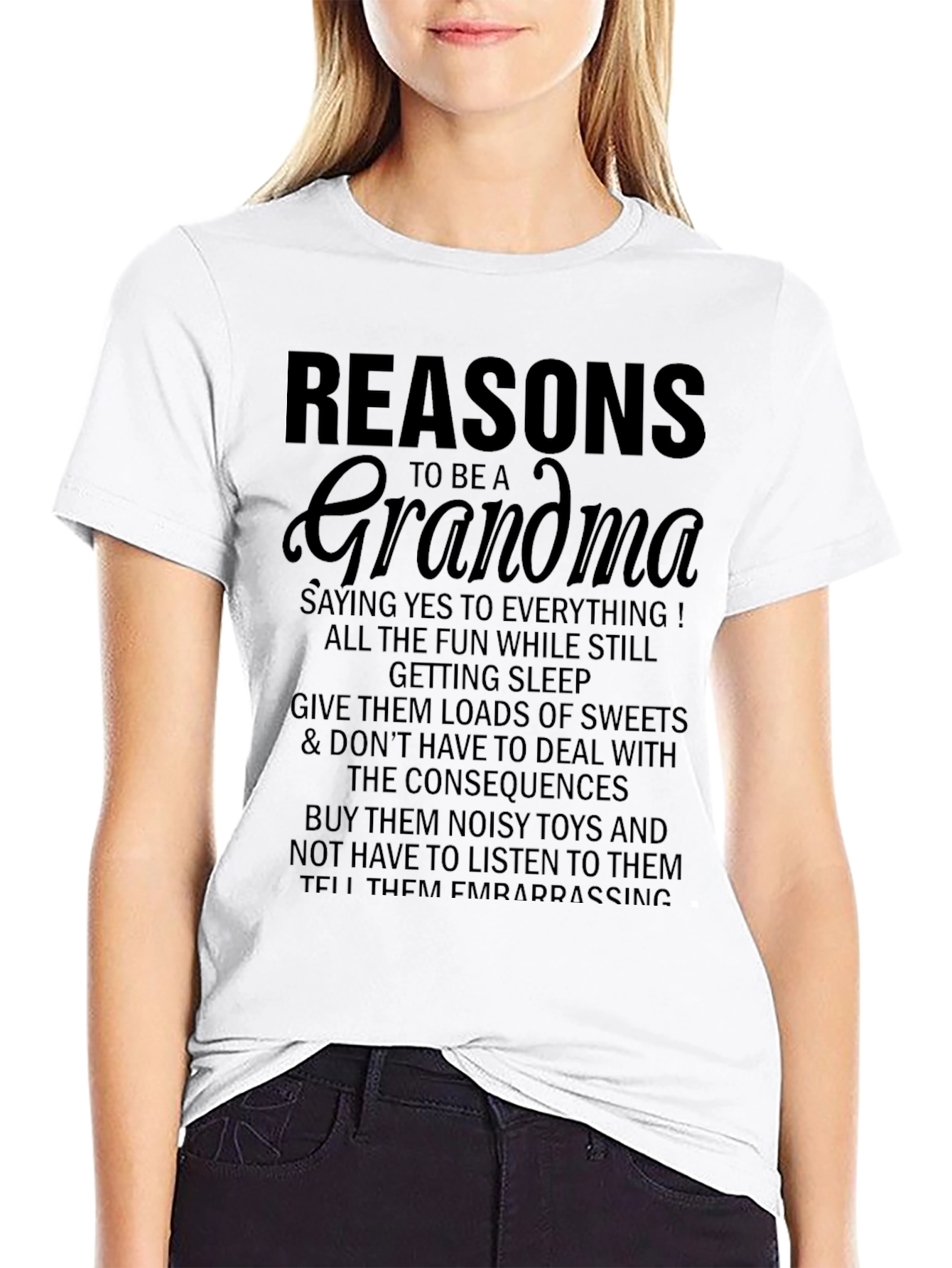 Reasons to be a Grandma Funny T-Shirt