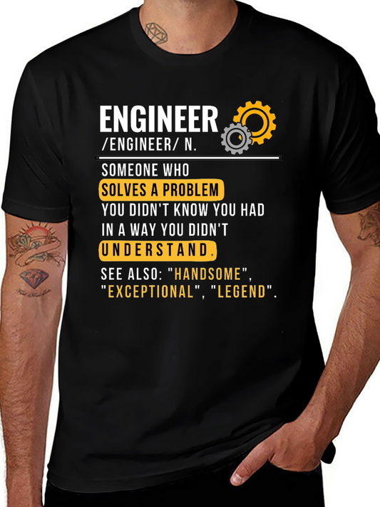 Engineer Definition T-Shirt: Solves Problems You Didnt Know You Had