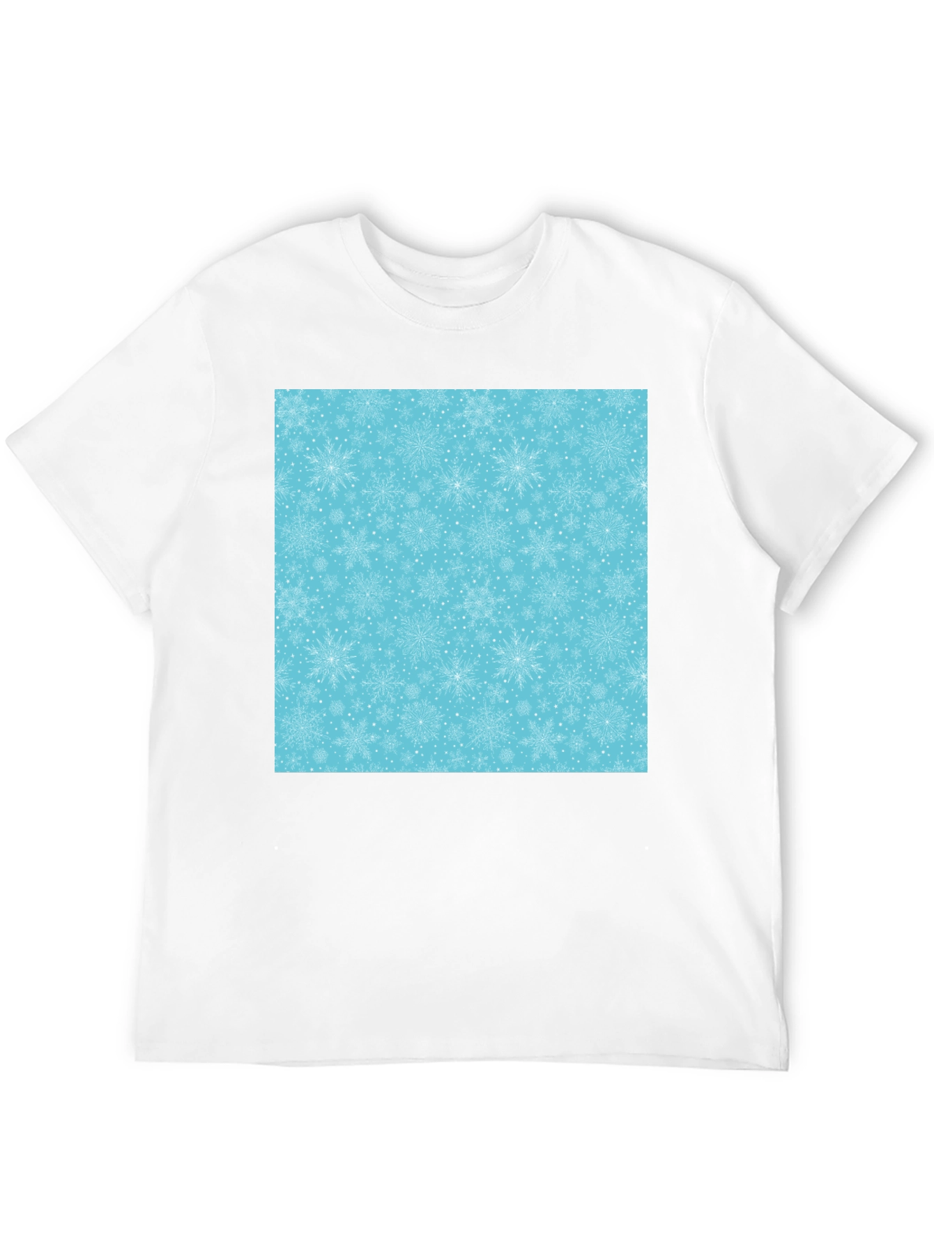 Snowflake Pattern Black Tee