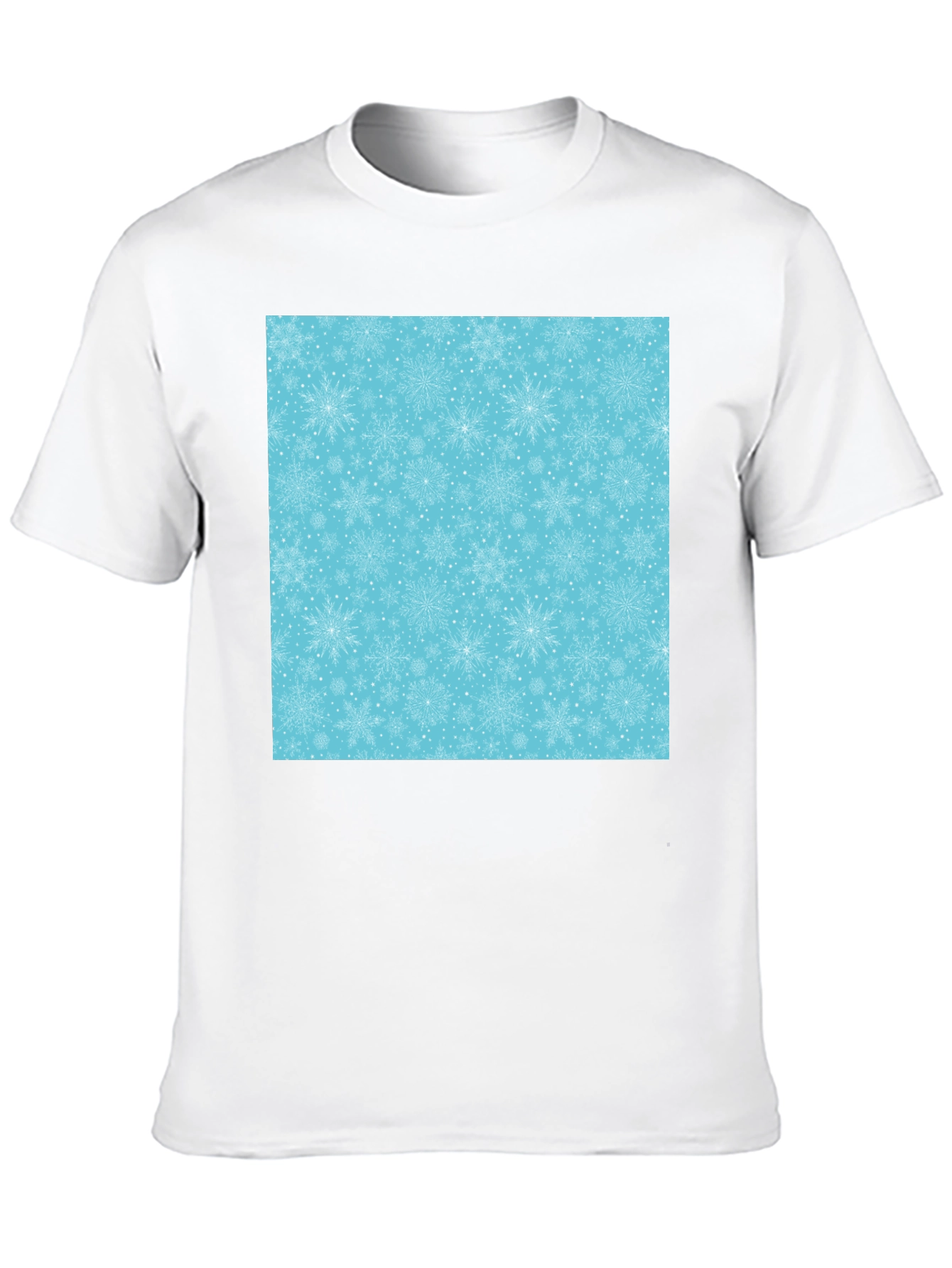 Snowflake Pattern Black Tee