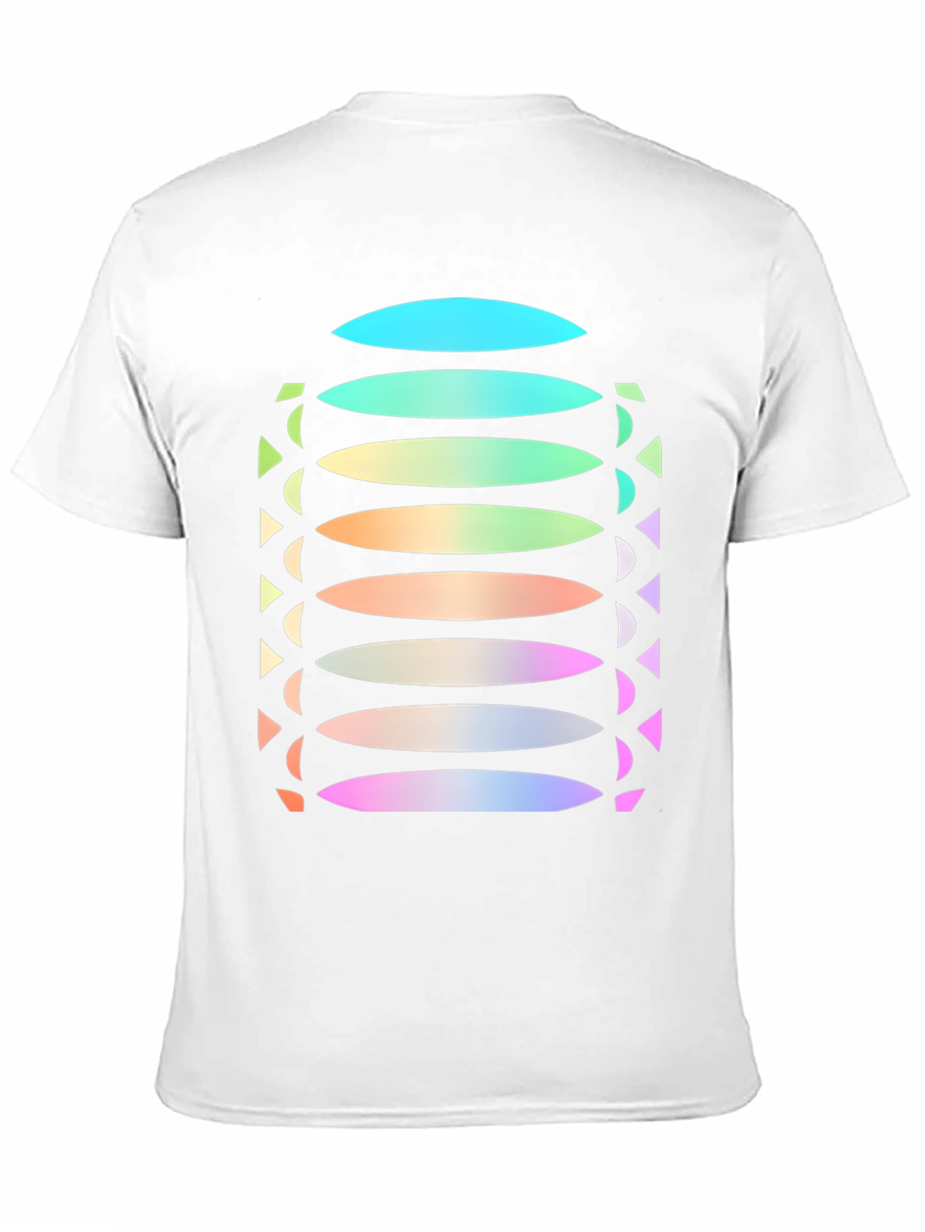 Abstract Gradient Disc Pattern Black Tee