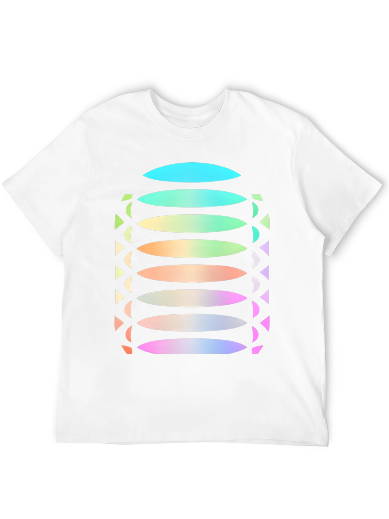 Abstract Gradient Disc Pattern Black Tee