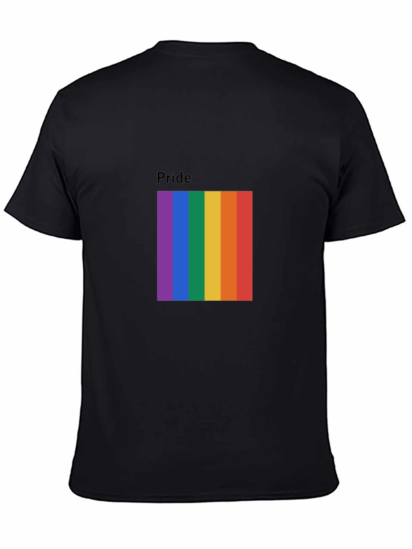 Pride Rainbow Graphic Tee - Black