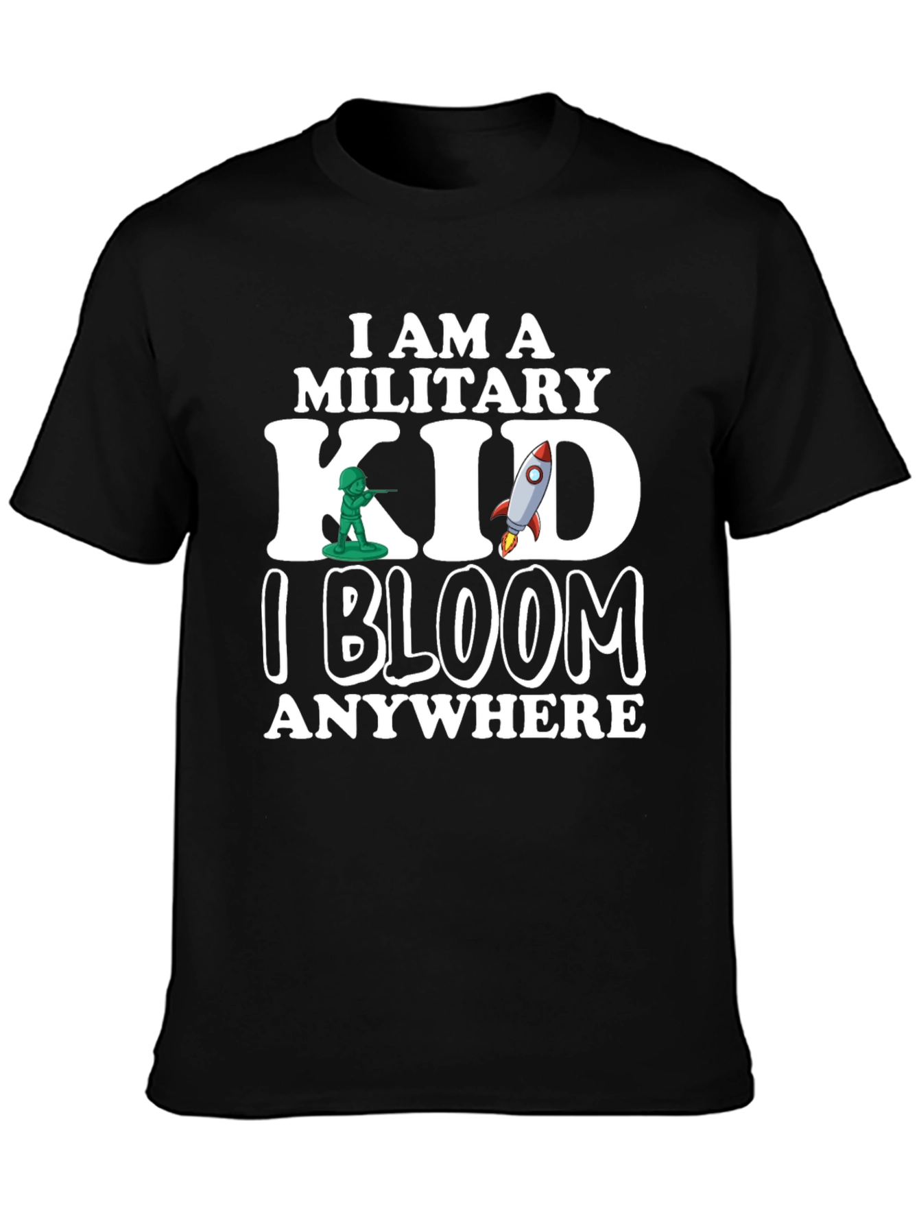 Military Kid T-Shirt - I Bloom Anywhere