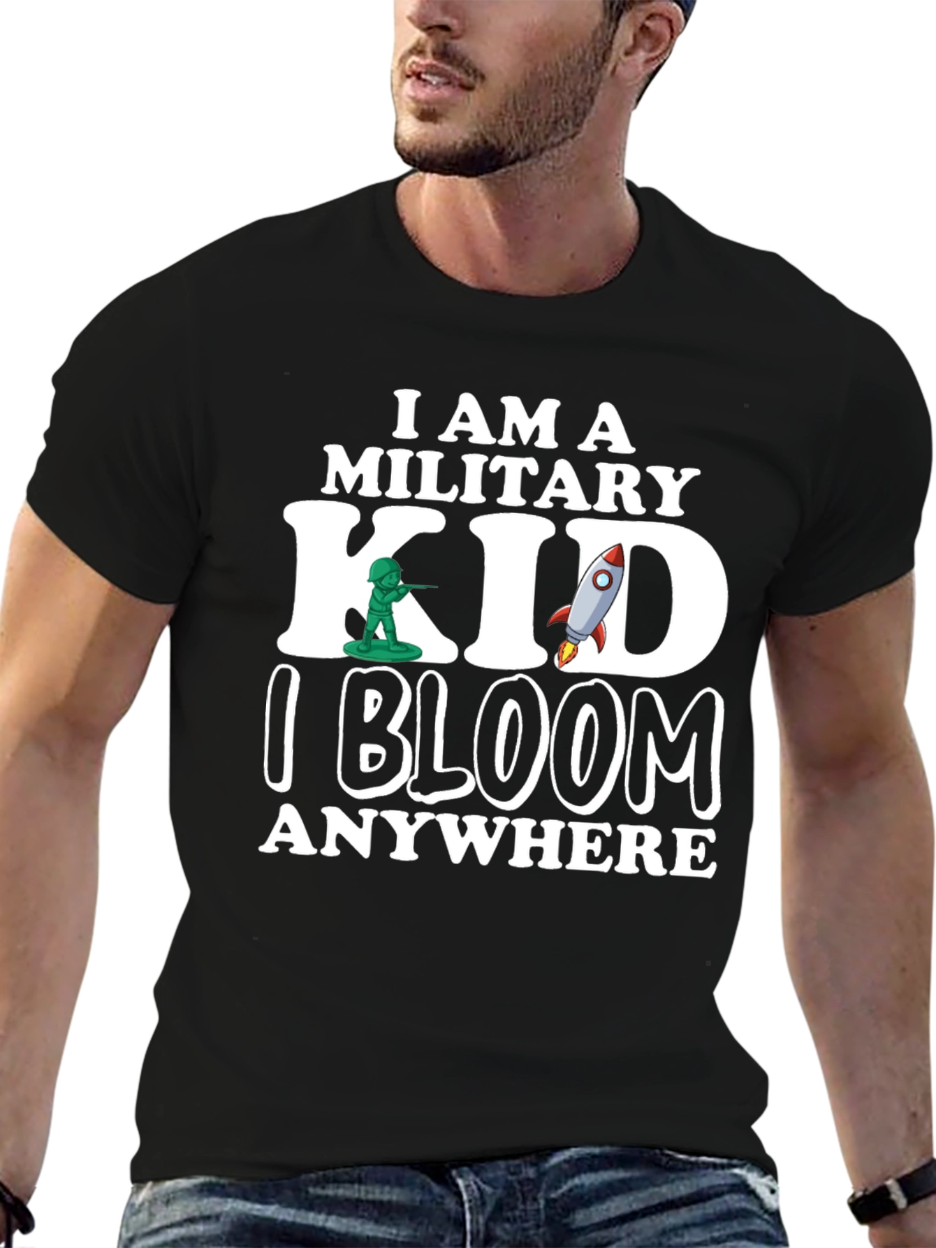 Military Kid T-Shirt - I Bloom Anywhere