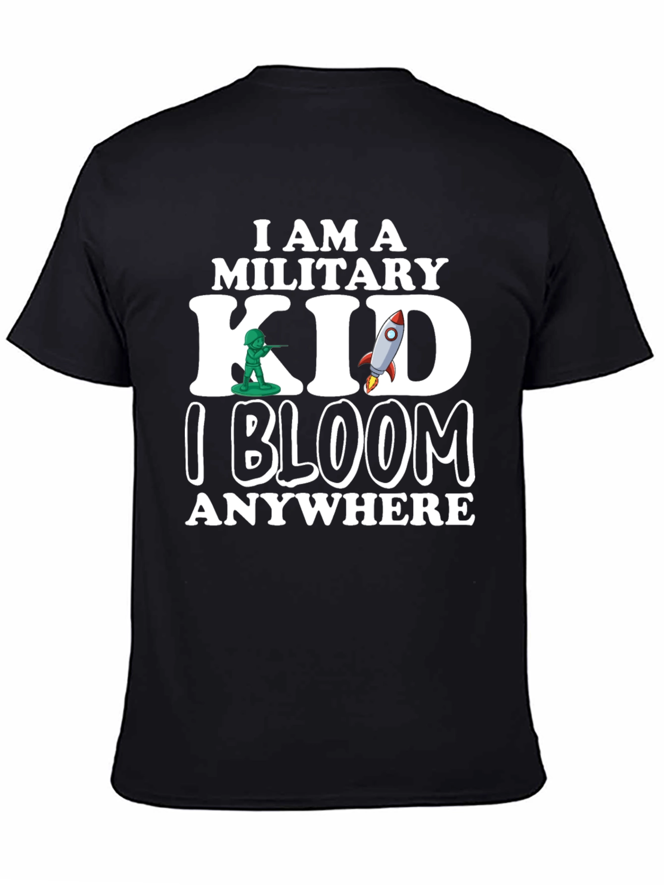 Military Kid T-Shirt - I Bloom Anywhere