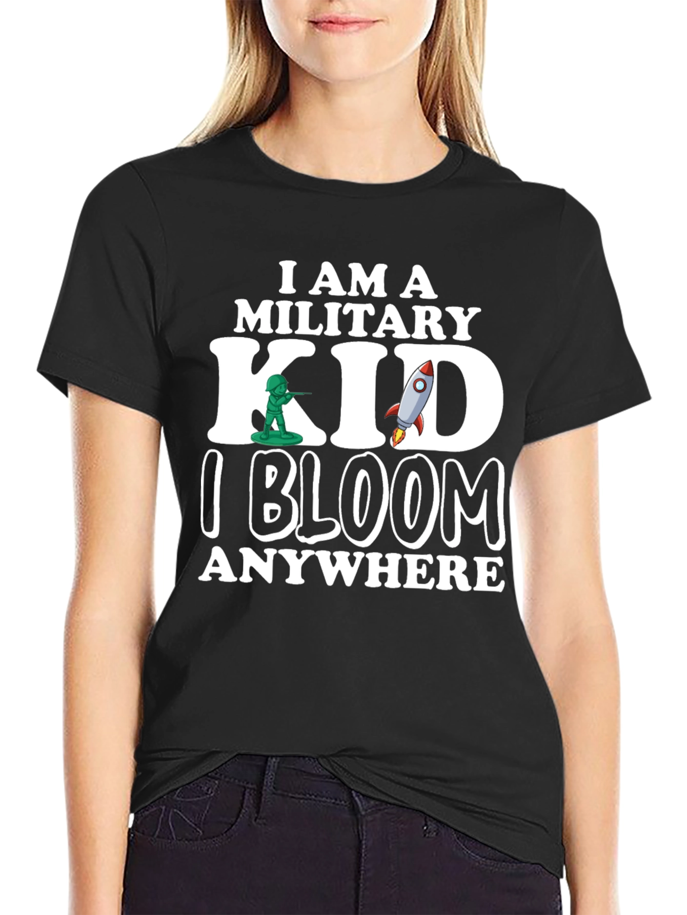 Military Kid T-Shirt - I Bloom Anywhere